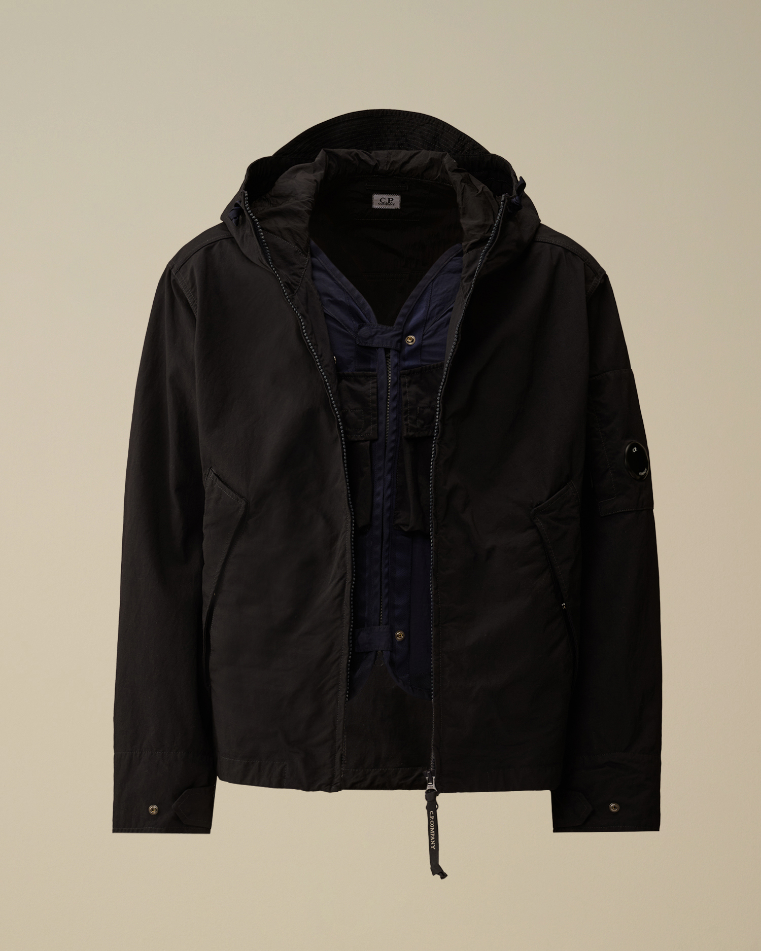 Blue Twill Hooded Lens Jacket | CPC UK Online Store