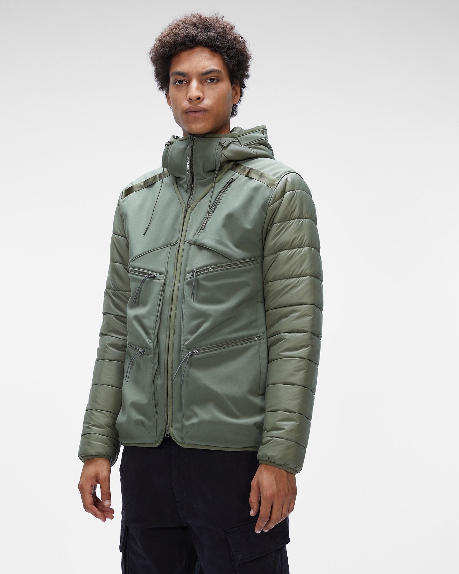 cp company mixed goggle jacket