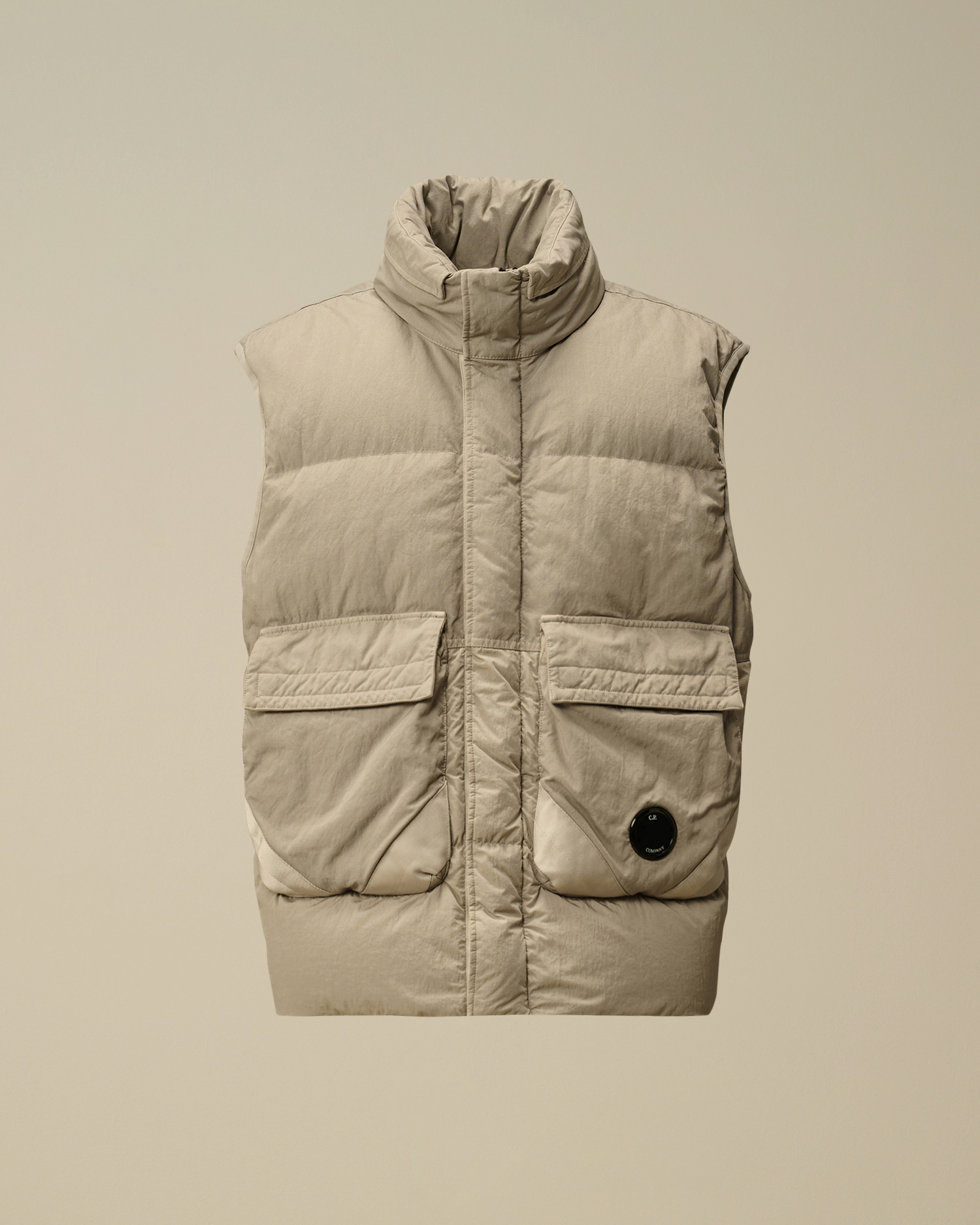 Eco-Chrome Mixed Hooded Down Gilet