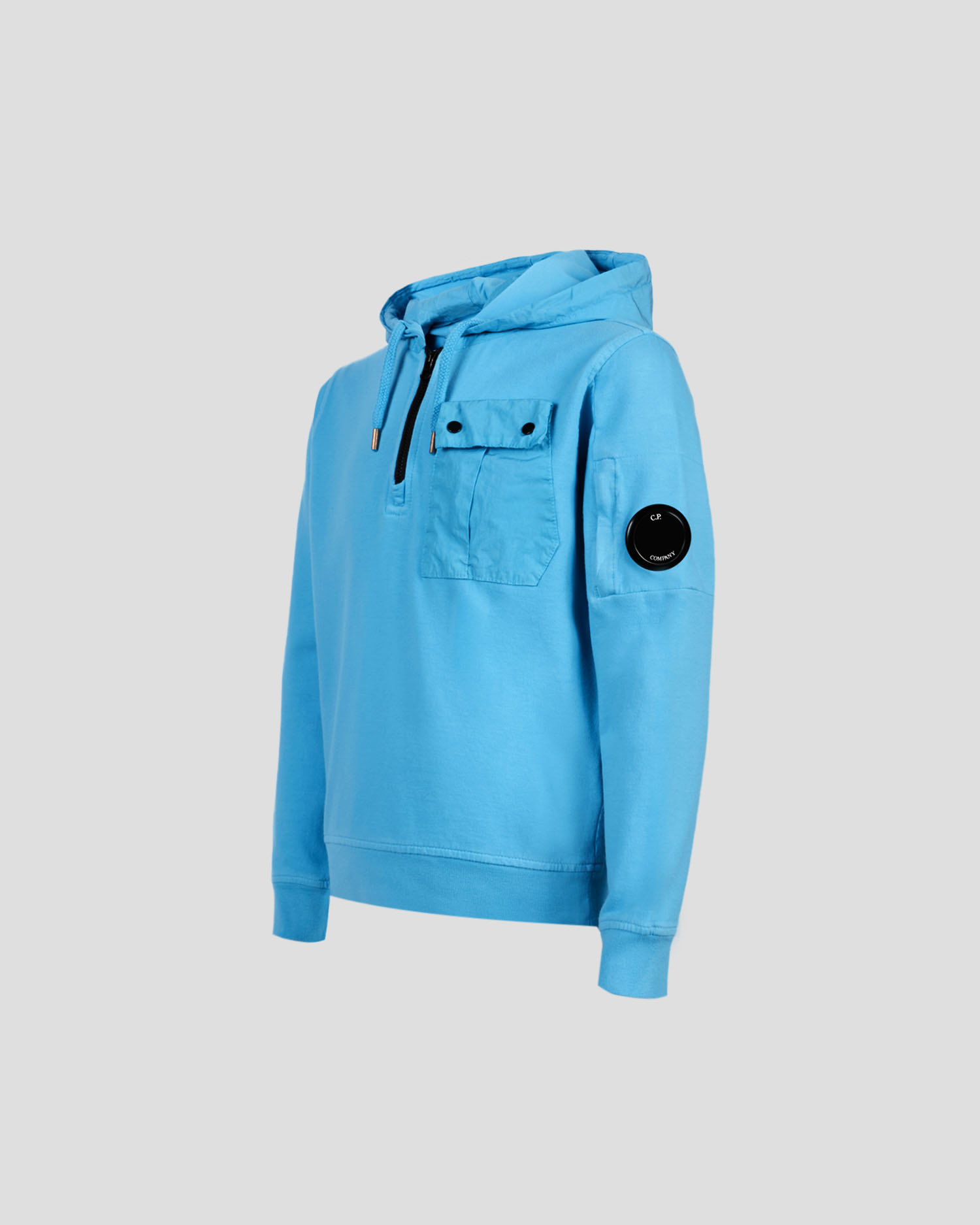 cp company hoodie light blue