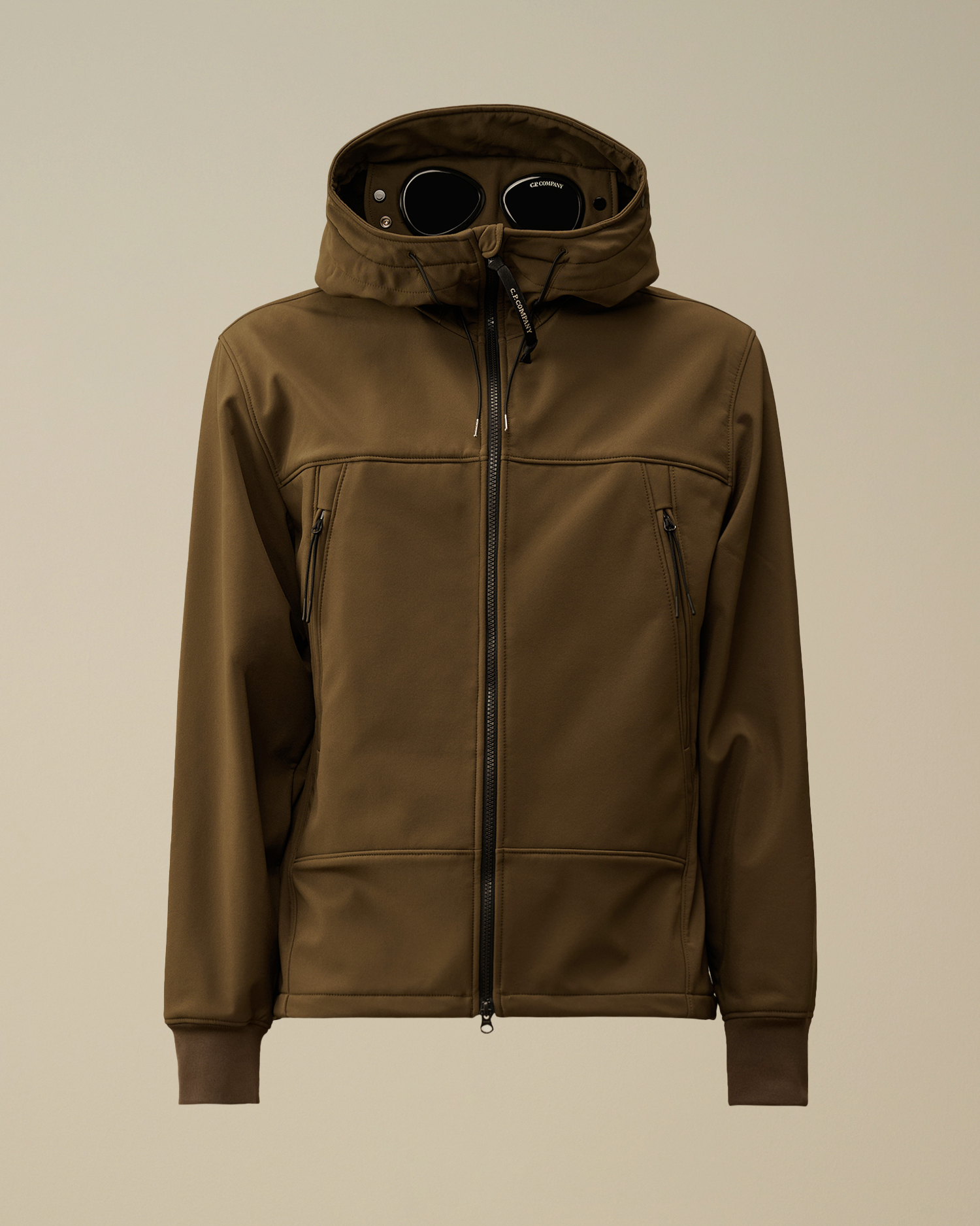 Soft Shell Khaki Cp Company Jacket Shell-R Goggle Jacket