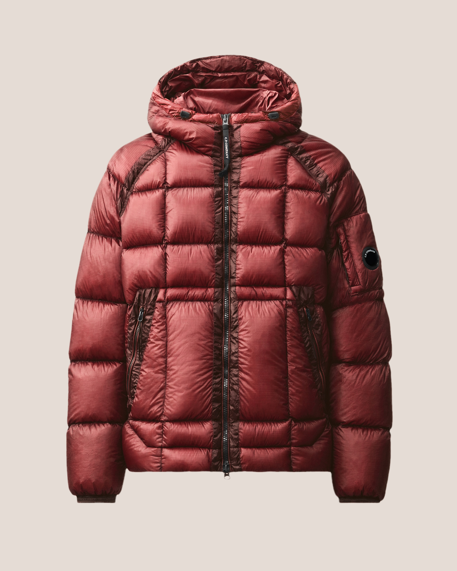 Red D.D. Shell Hooded Puffer Jacket | CPC JP Online Store