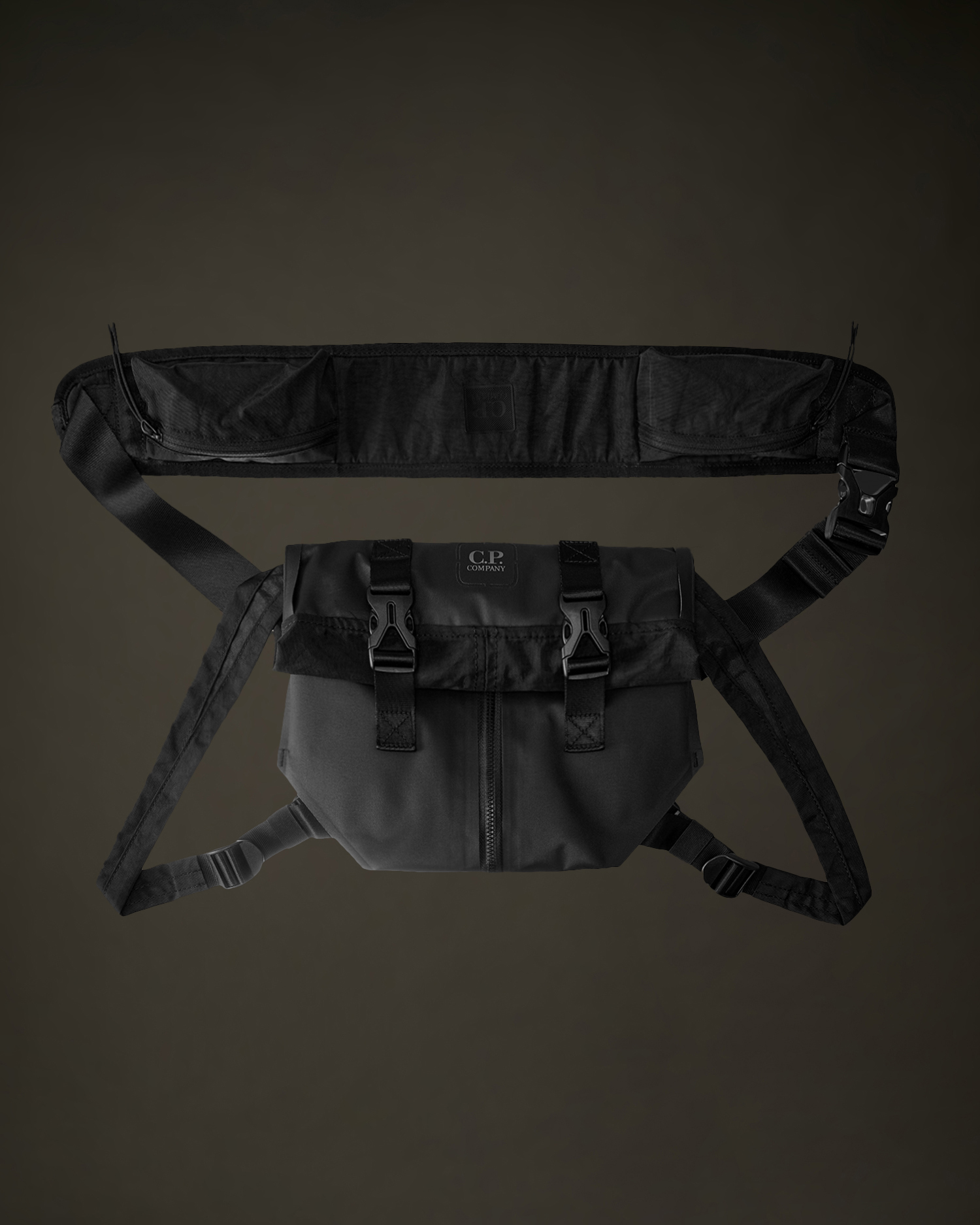 Black Metropolis Series Rubber Reps Mixed Transformable Bag | CPC