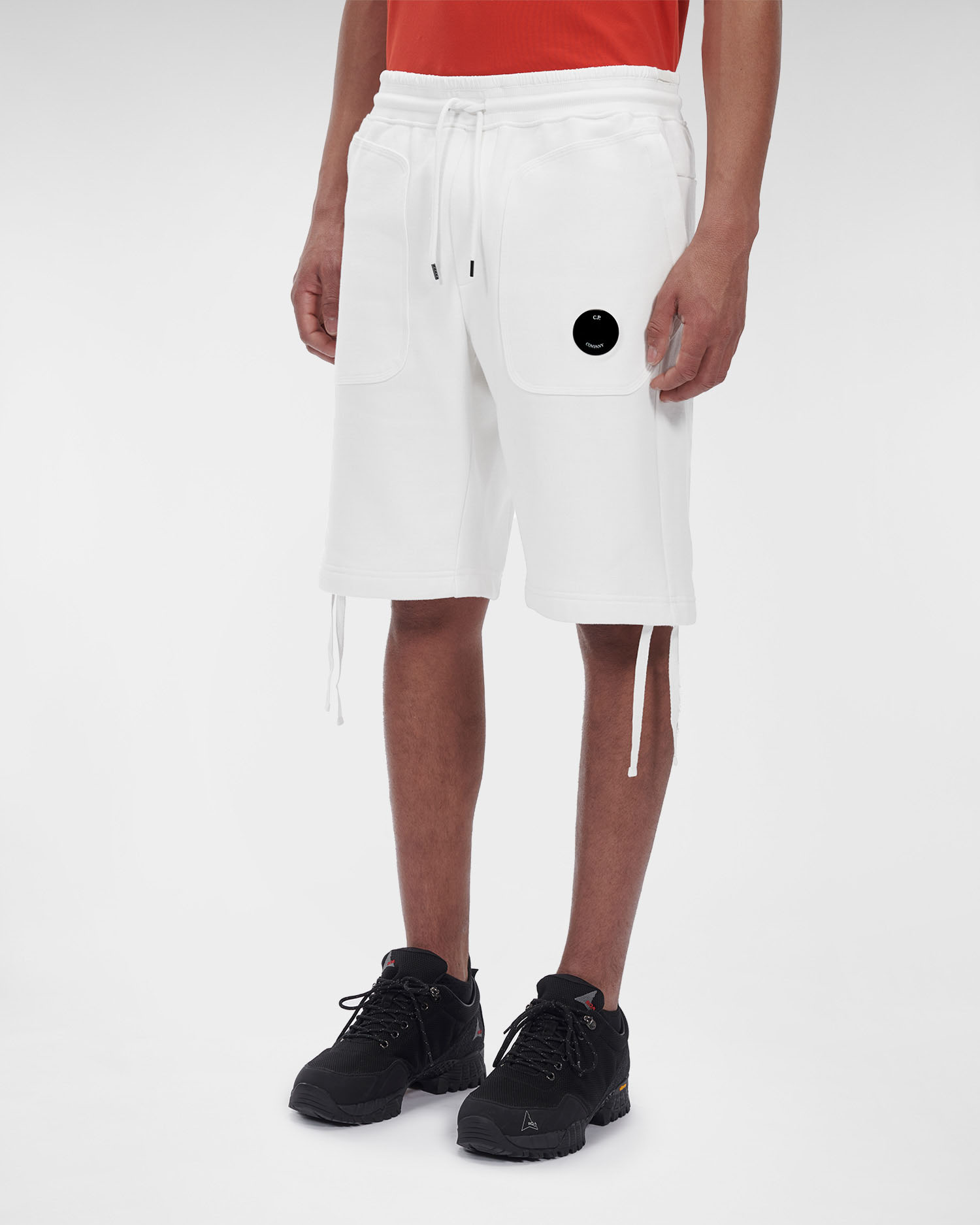 Diagonal Raised Fleece Mixed Shorts | C 