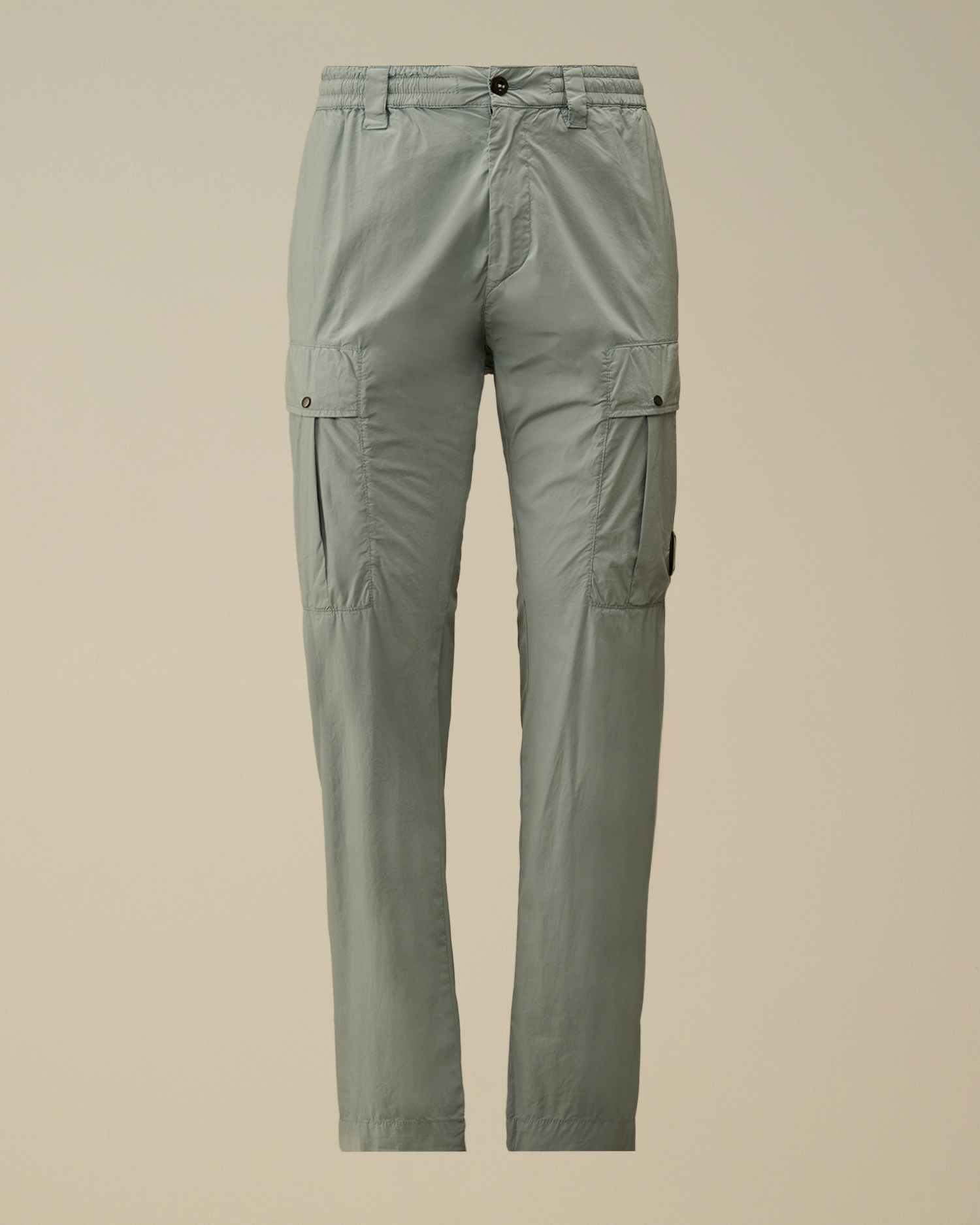 Light-blue 50 Fili Stretch Elasticated Lens Cargo Pants | CPC JP