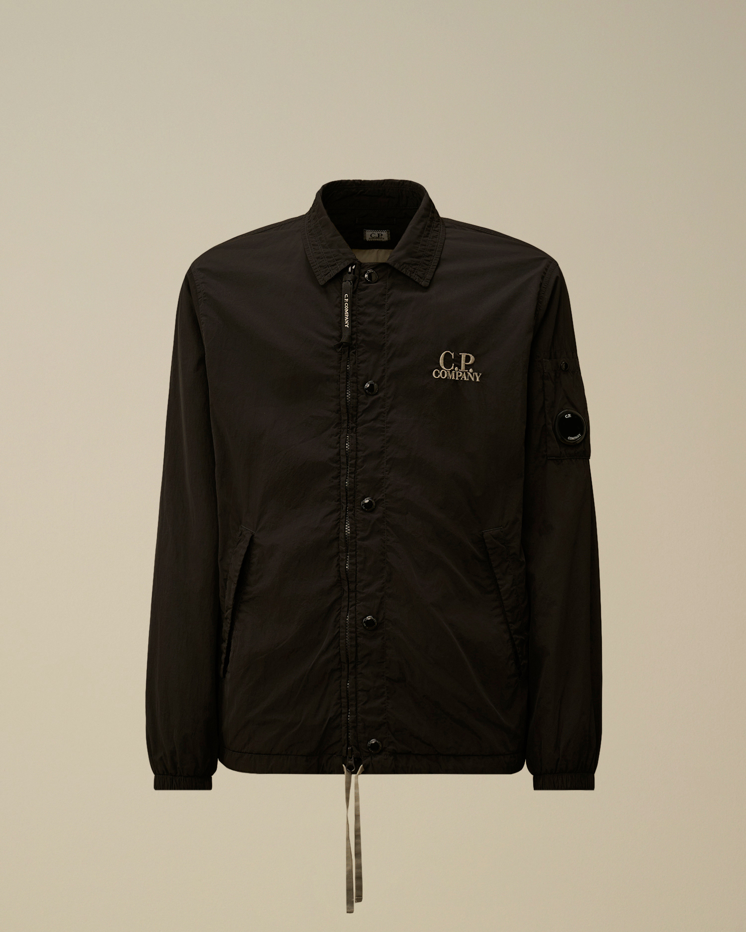 Black Chrome-R Graphic Zipped Overshirt | CPC UK Online Store