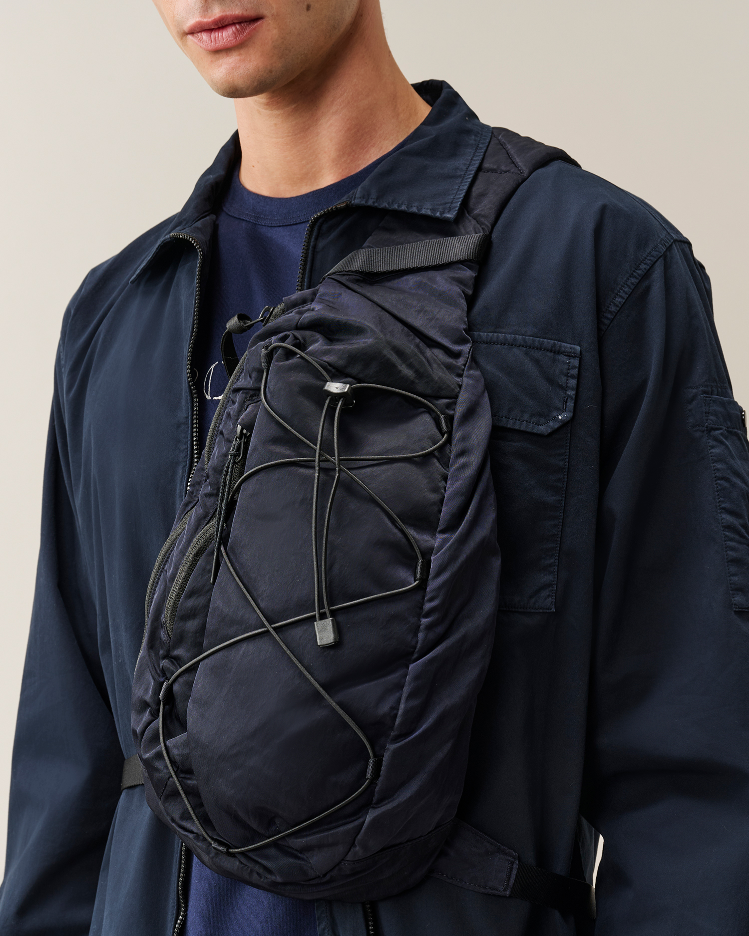 Blue Nylon B Lens Crossbody Rucksack | CPC BNL Online Store