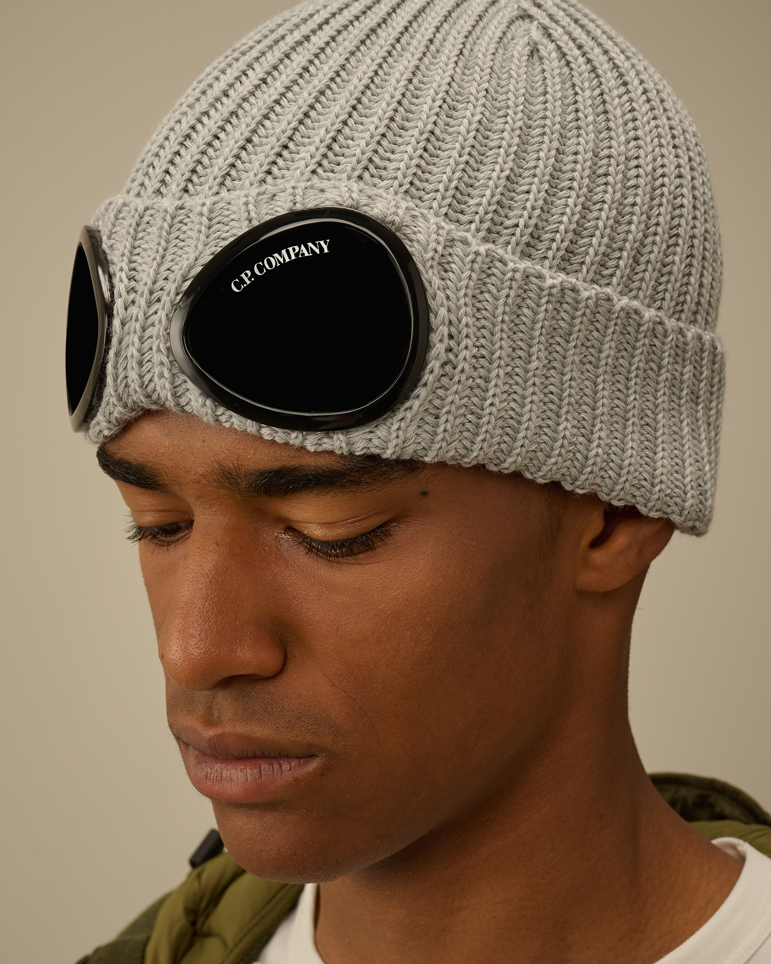 Grey Extrafine Merino Wool Goggle Beanie | CPC JP Online Store