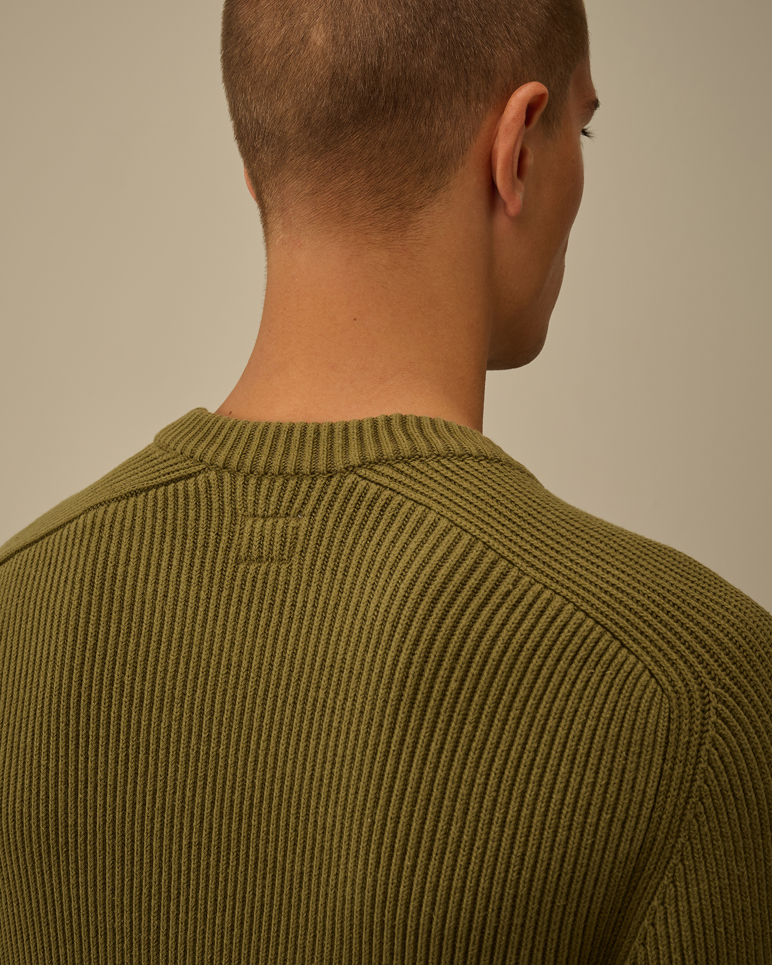 Green Full Rib Crewneck Lens Sweater | CPC JP Online Store