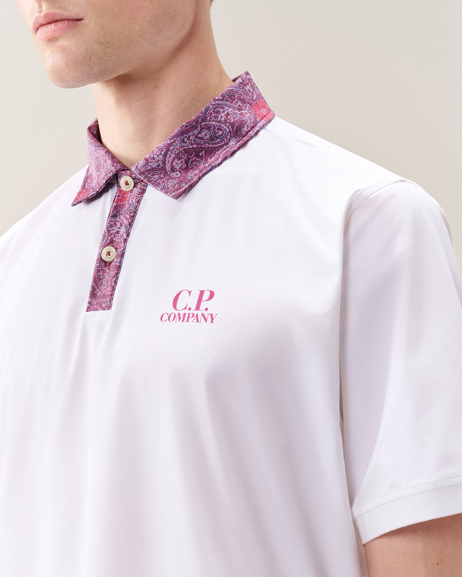 White Paisley Tennis Polo | Clay Edition | CPC USCA Online Store