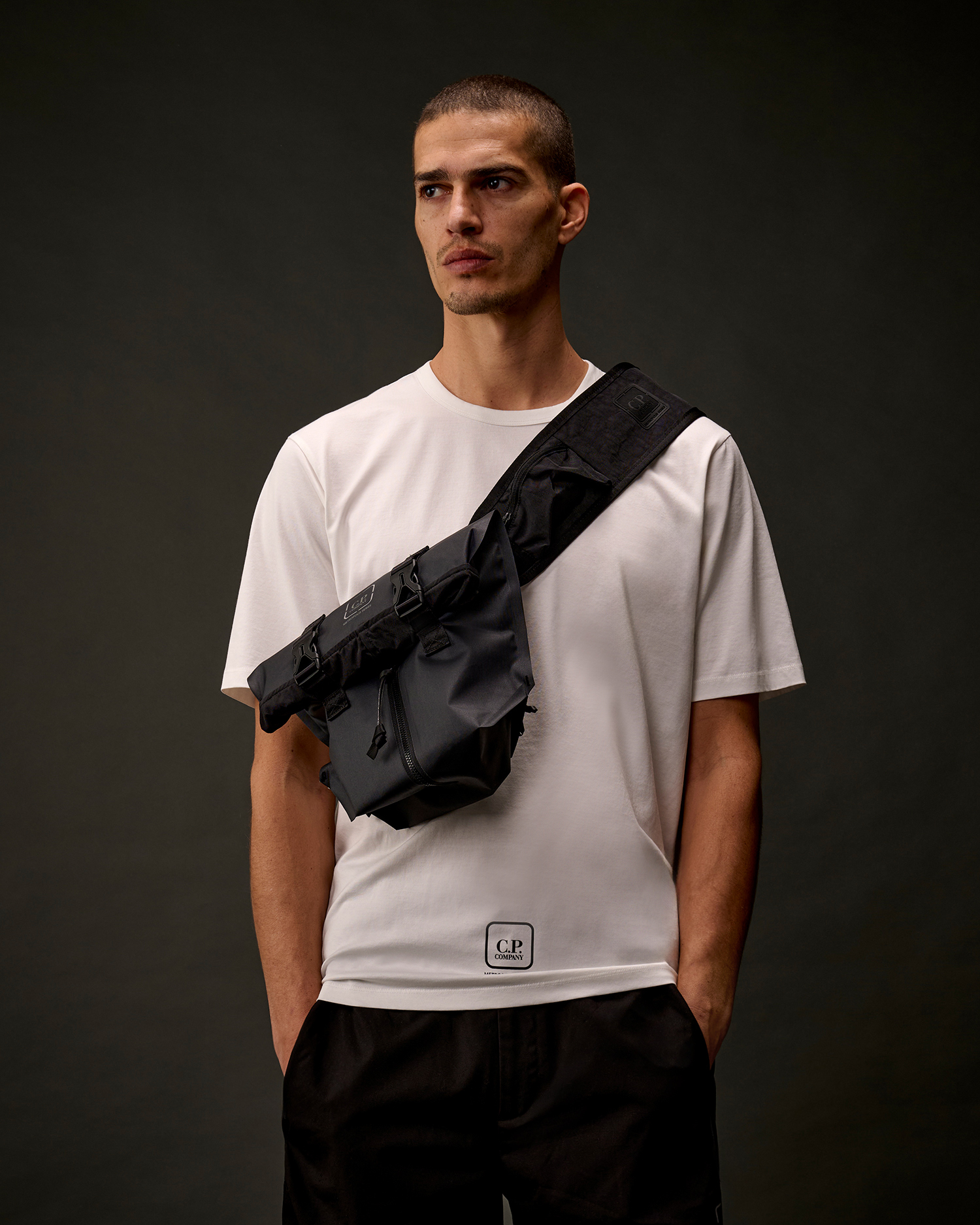 Black Metropolis Series Rubber Reps Mixed Transformable Backpack