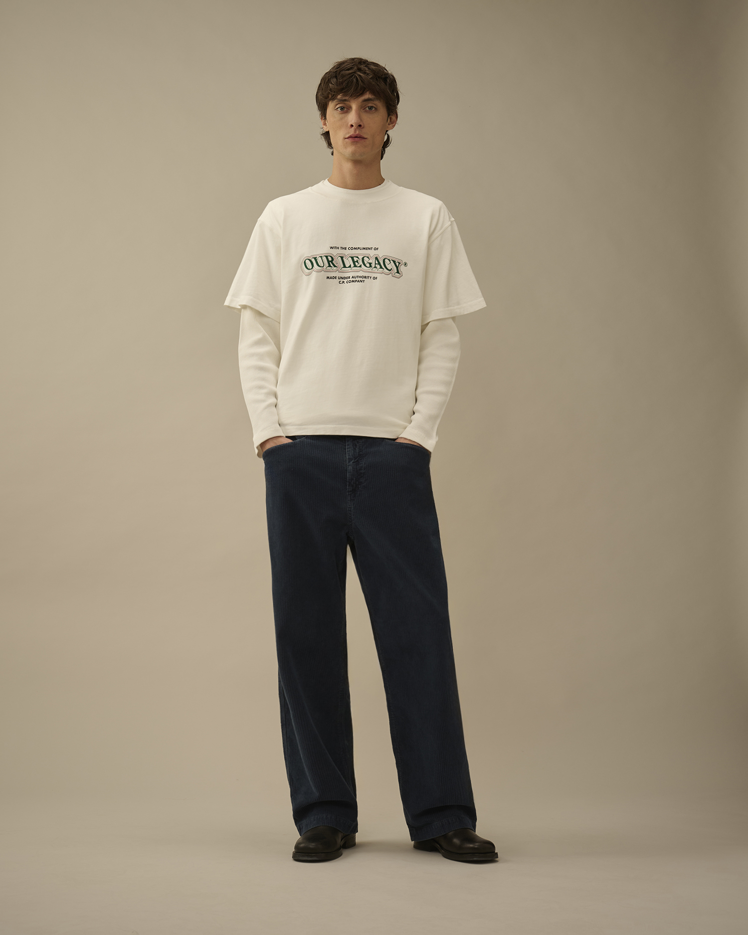 White Our Legacy WORK SHOP x C.P. Company Heavy Waffle Long Sleeve