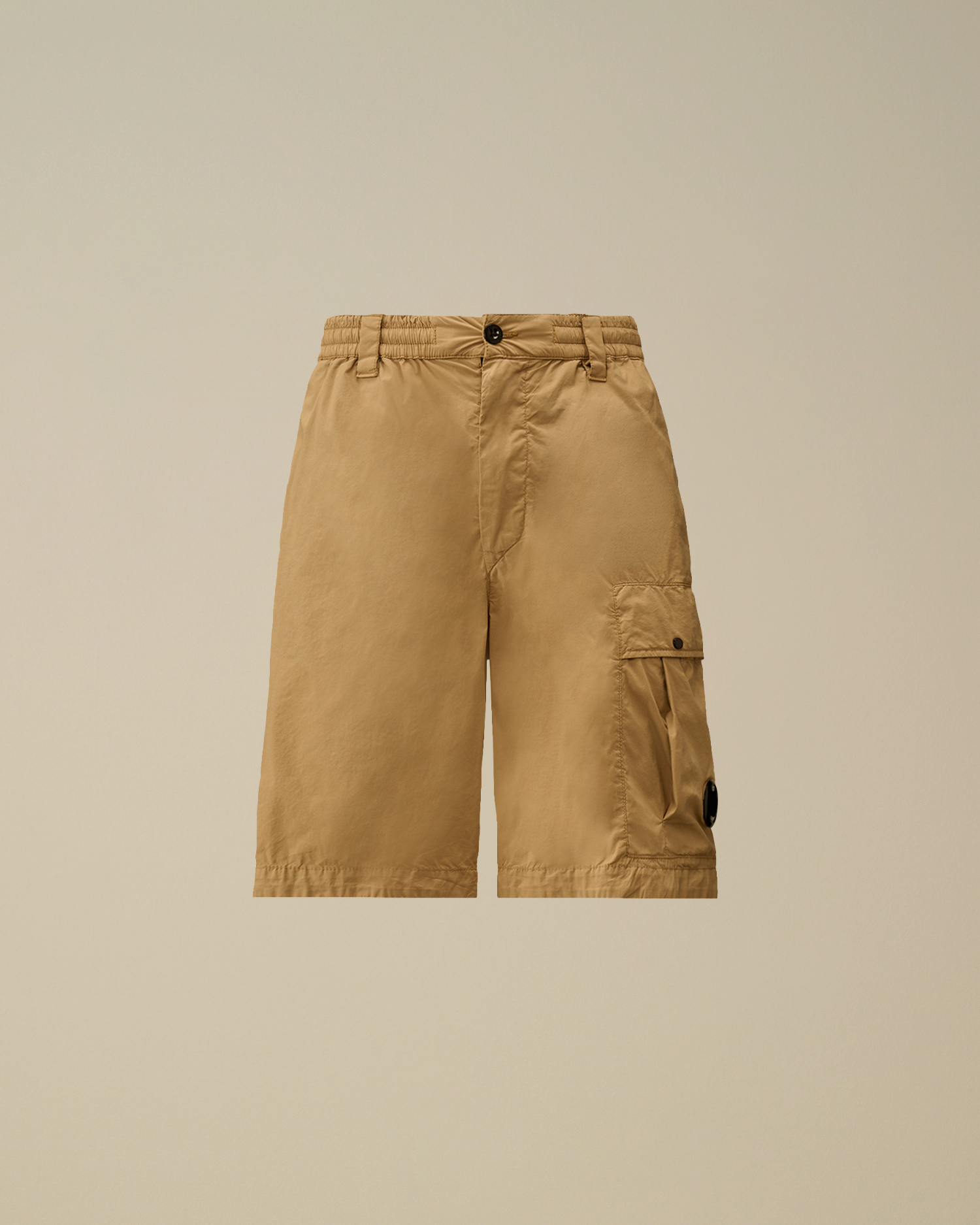 Beige 50 Fili Stretch Loose Lens Cargo Shorts | CPC USCA Online Store