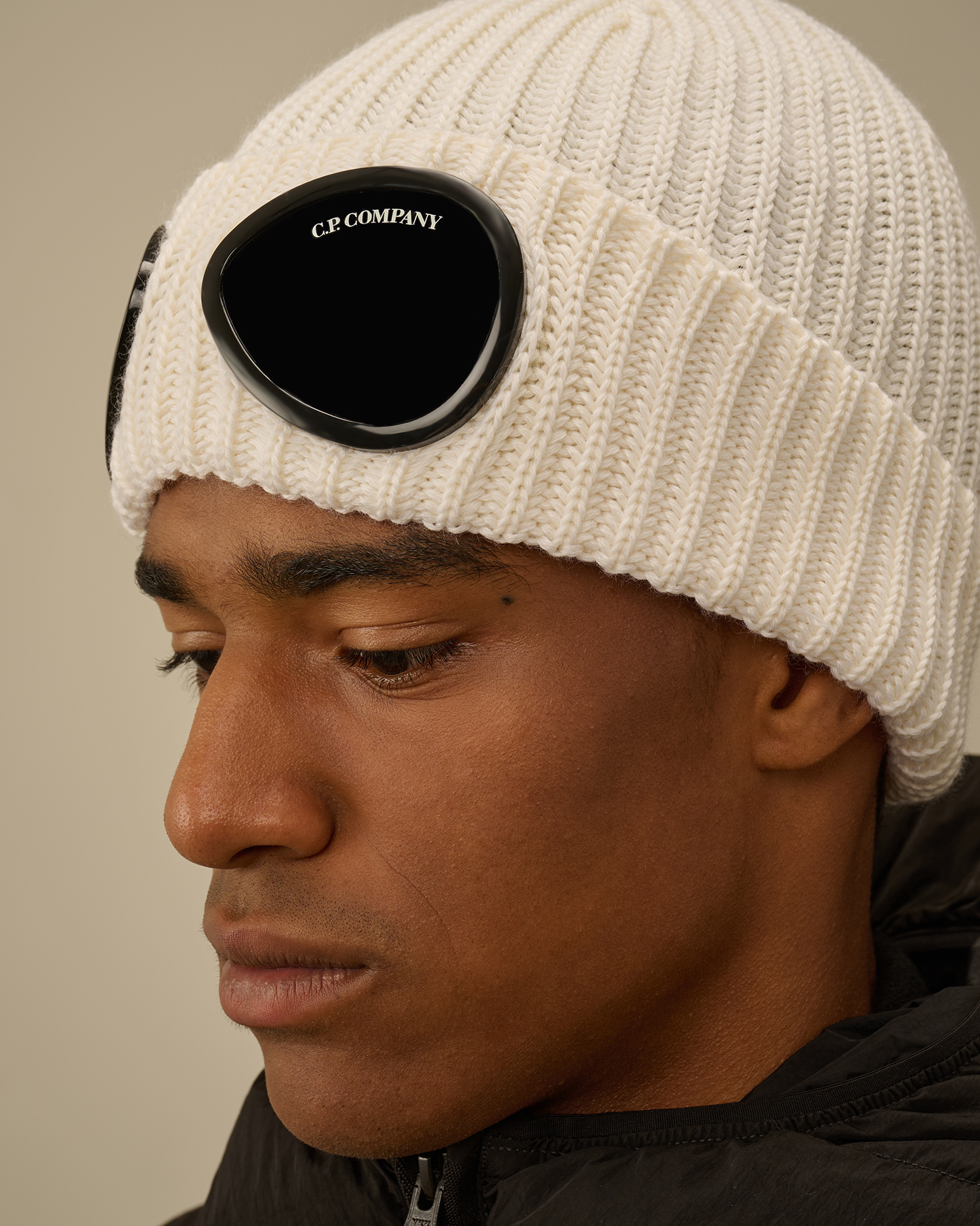 White Extrafine Merino Wool Goggle Beanie | CPC USCA Online Store
