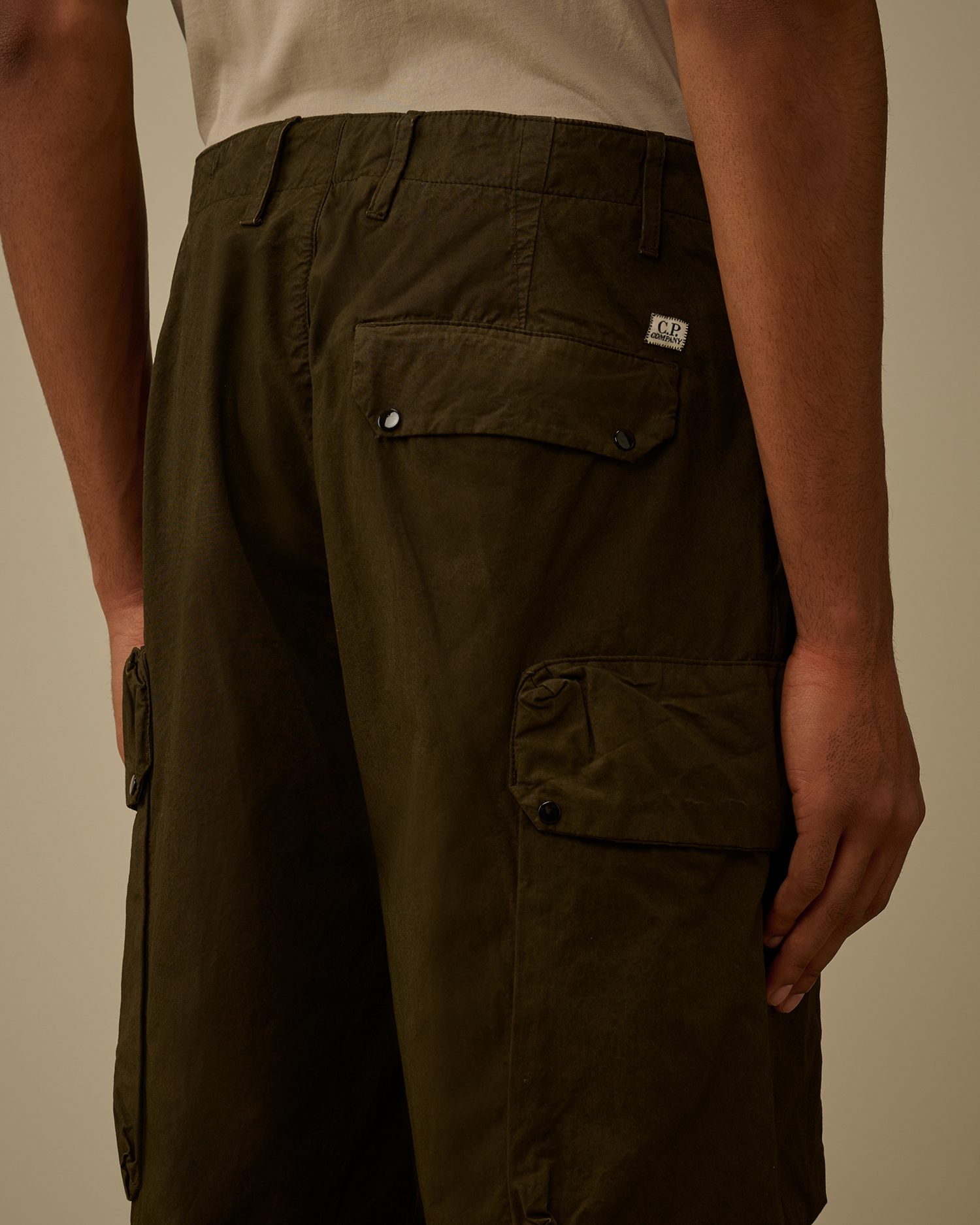 Green Micro-Reps Boxy Cargo Lens Pants | CPC USCA Online Store