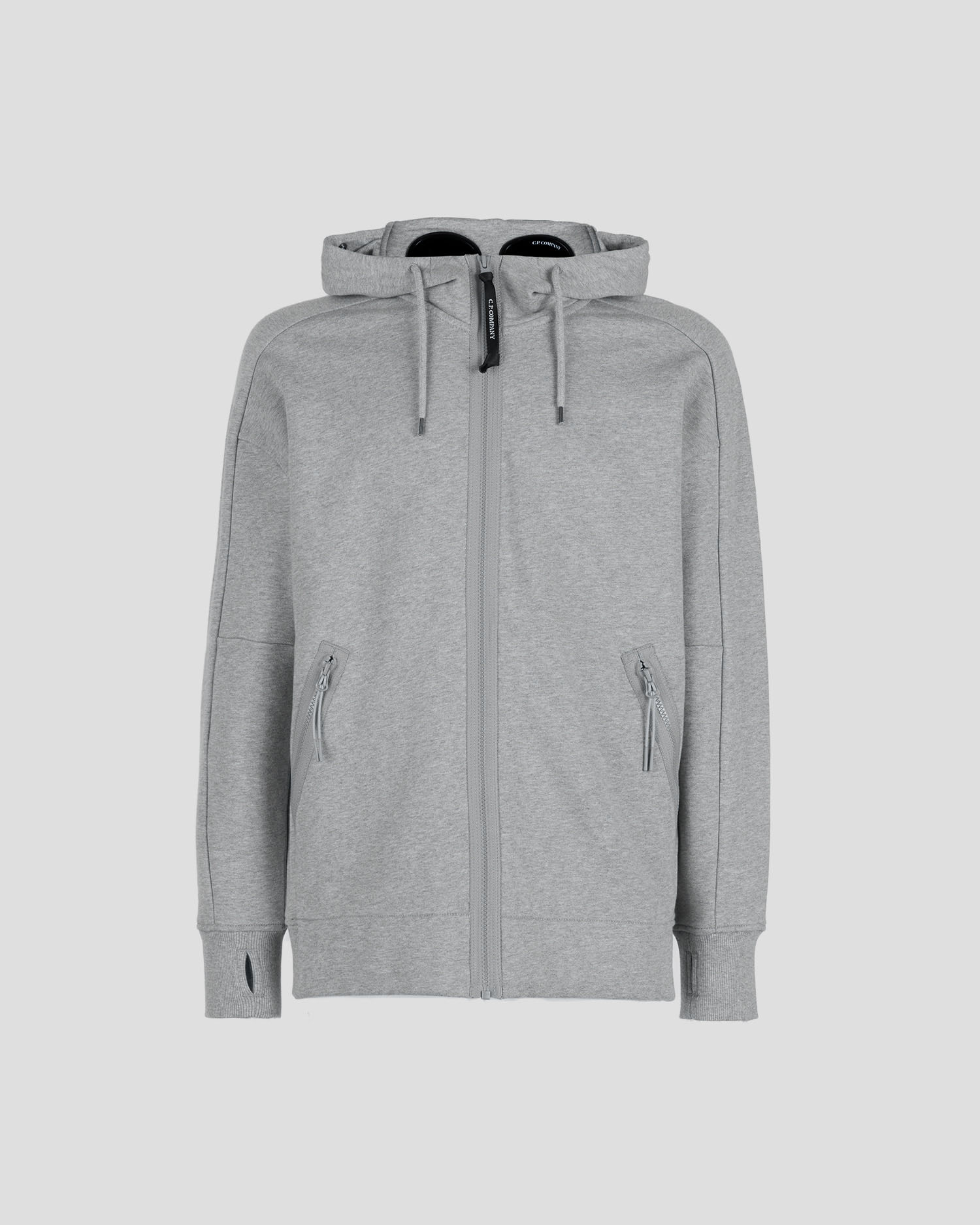 Diagonal Raised Fleece Goggle Hoodie 