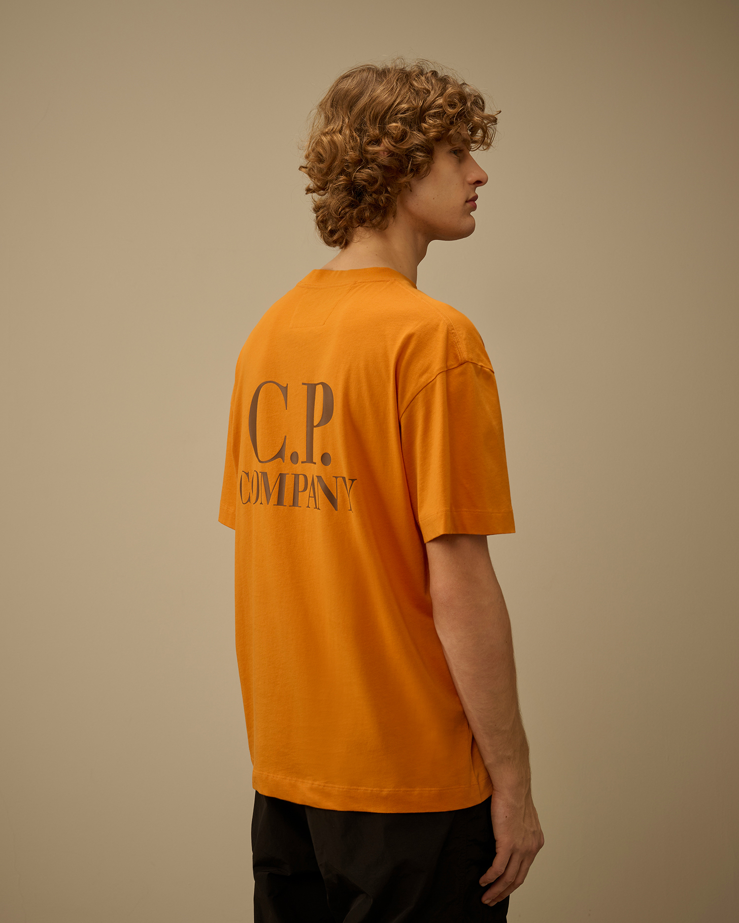 Orange 30/1 Jersey Short Sleeve Printed Graphics T-Shirt | CPC FR 
