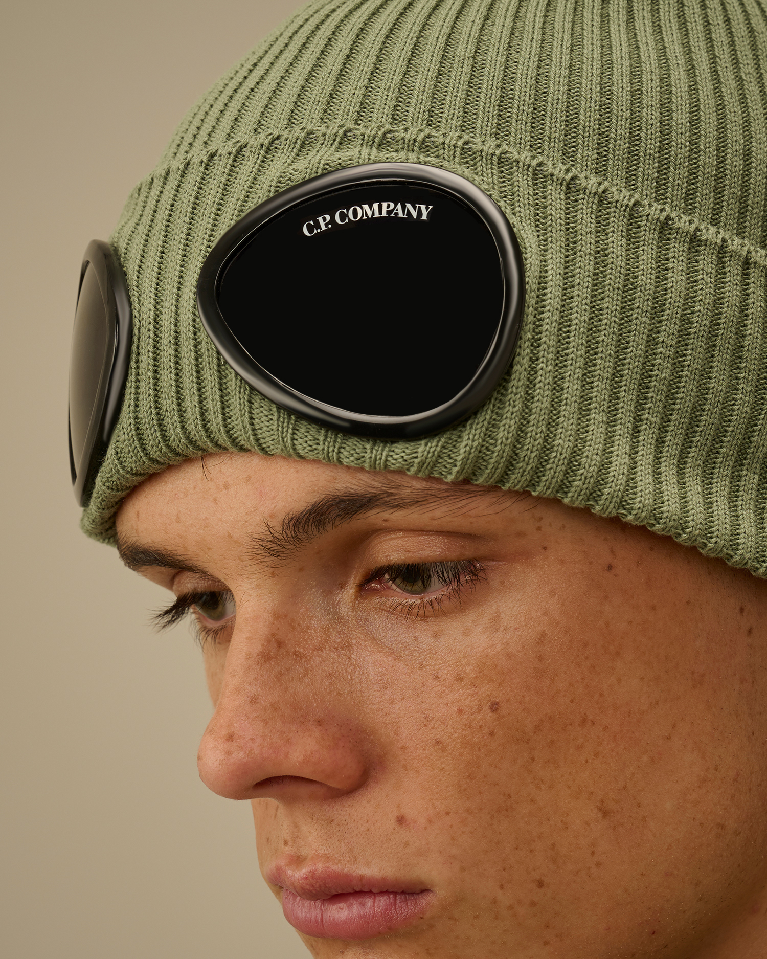 Green Cotton Goggle Beanie | CPC USCA Online Store