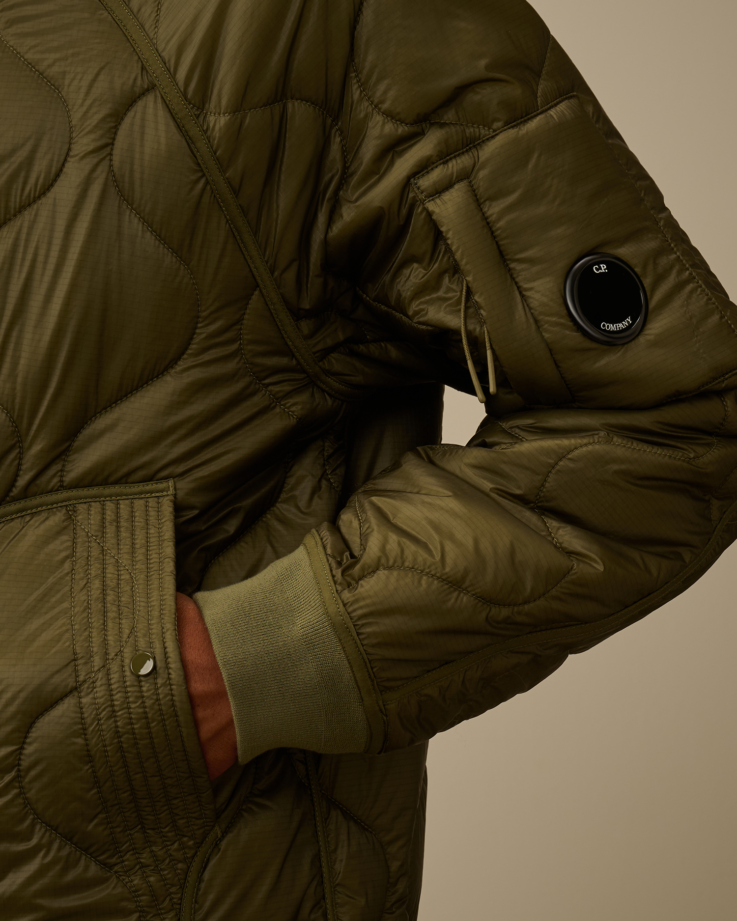 Green Liner Hooded Padded Jacket | CPC USCA Online Store