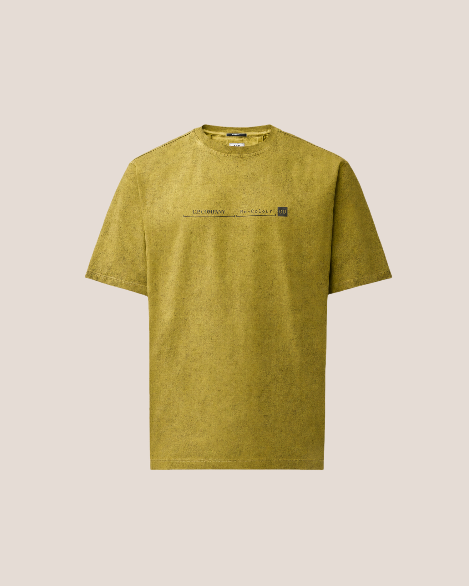 Beige 30/2 Mercerized Jersey Twisted Short Sleeve Re-Colour T