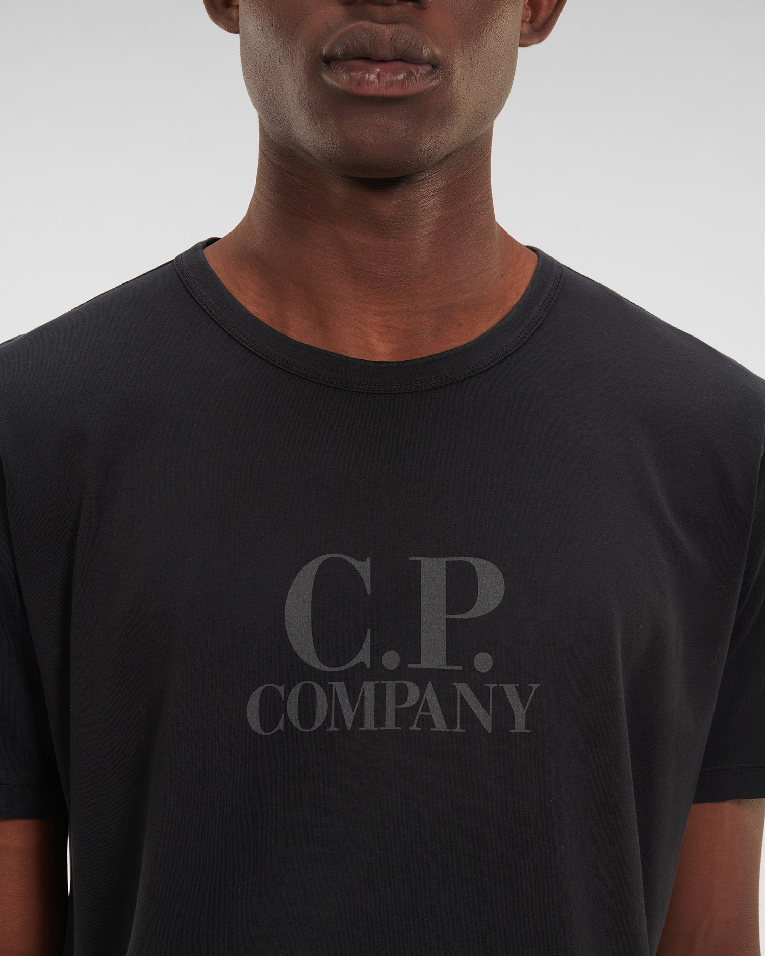 Mako Jersey Garment Dyed Logo T Shirt C P Company Online Store