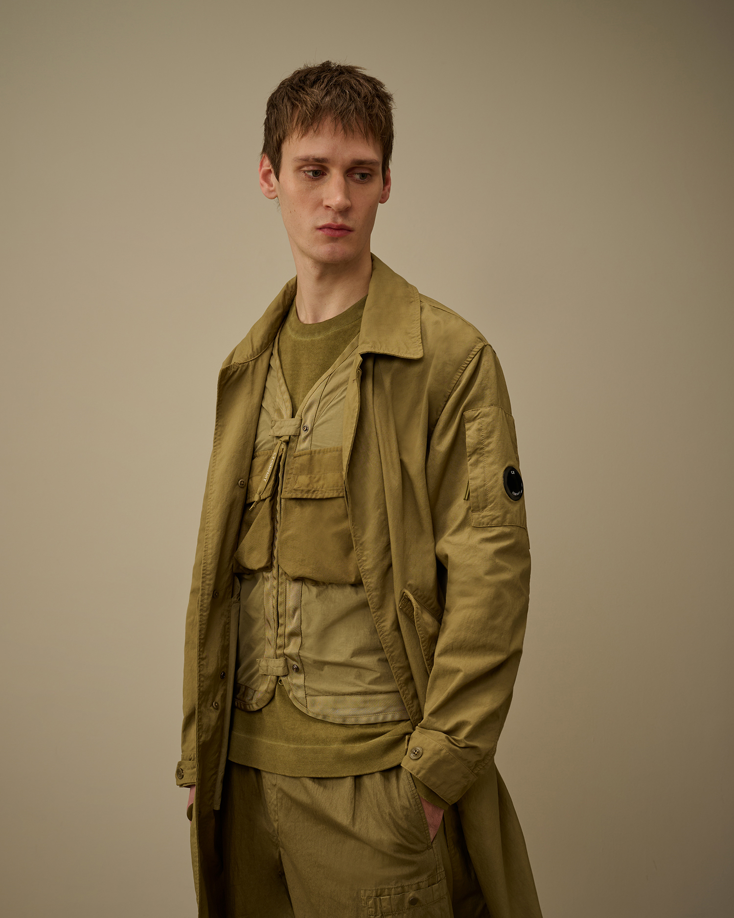 Green Twill Fishtail Lens Car Coat | CPC BNL Online Store