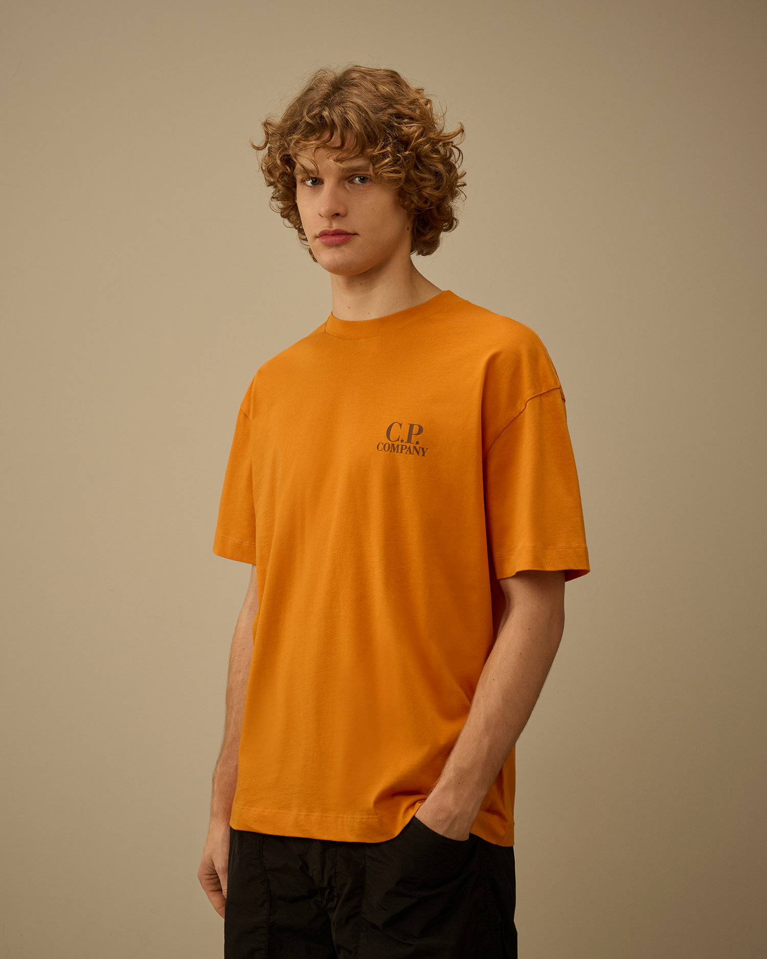 Orange 30/1 Jersey Short Sleeve Printed Graphics T-Shirt | CPC FR 