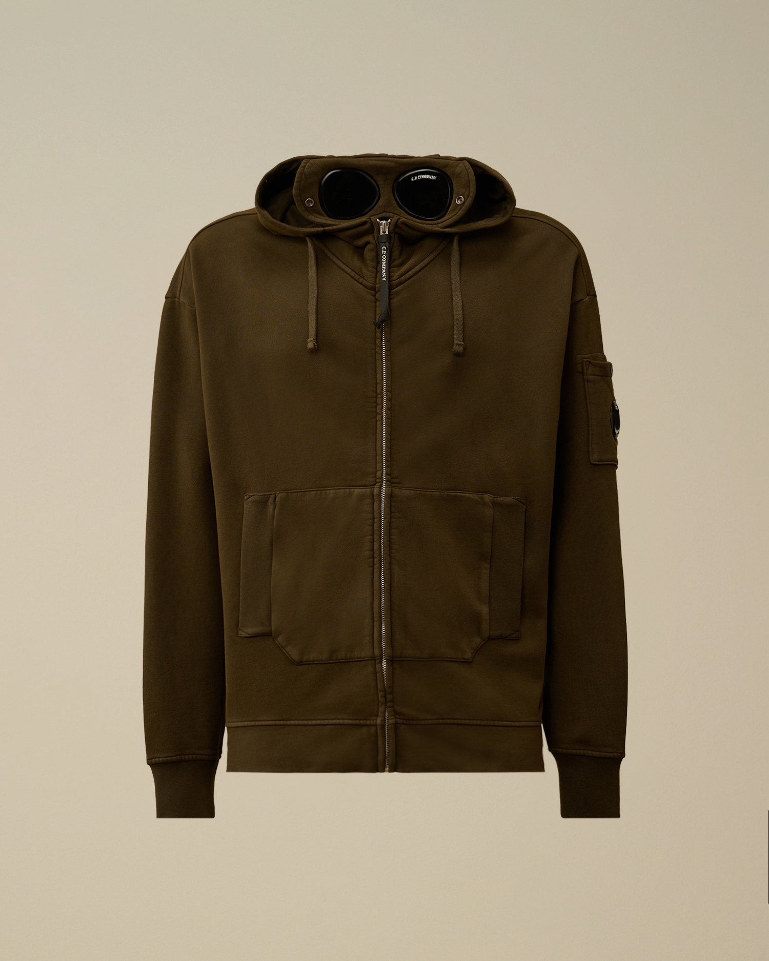 Brushed and Emerized Diagonal Fleece Boxy Goggle Sweatshirt | CPC