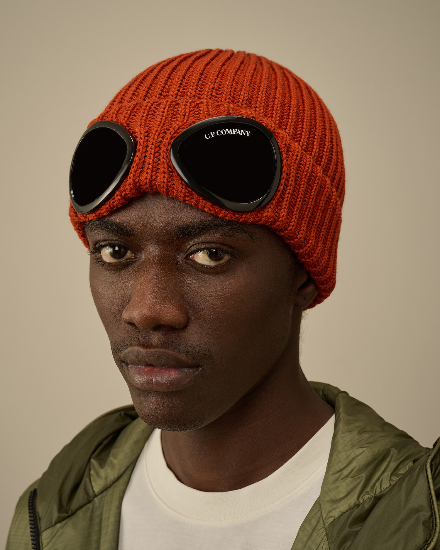 Brown Extrafine Merino Wool Goggle Beanie | CPC USCA Online Store