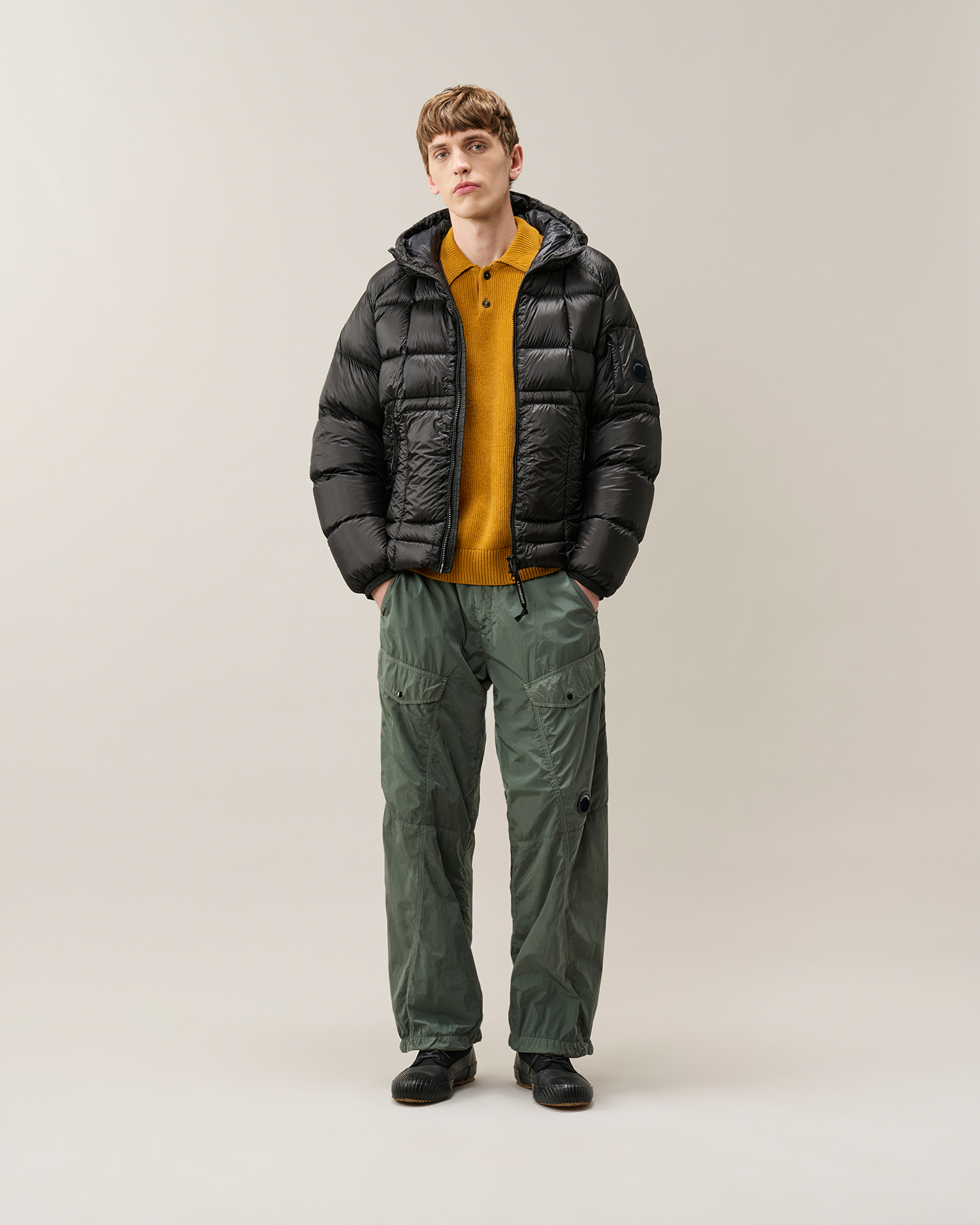 Black D.D. Shell Hooded Down Jacket | CPC USCA Online Store