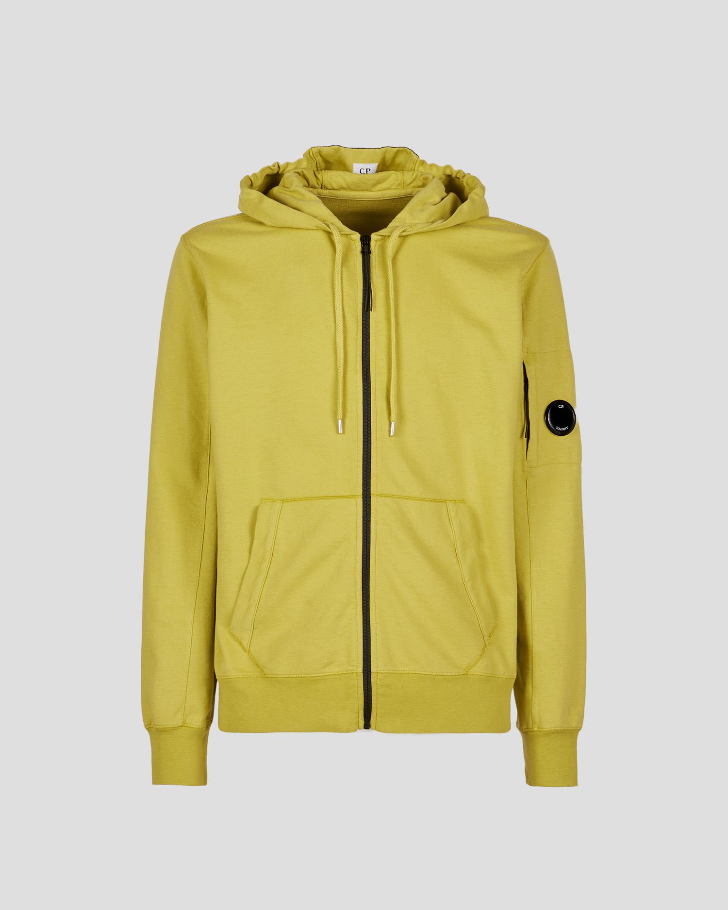 light yellow zip up hoodie