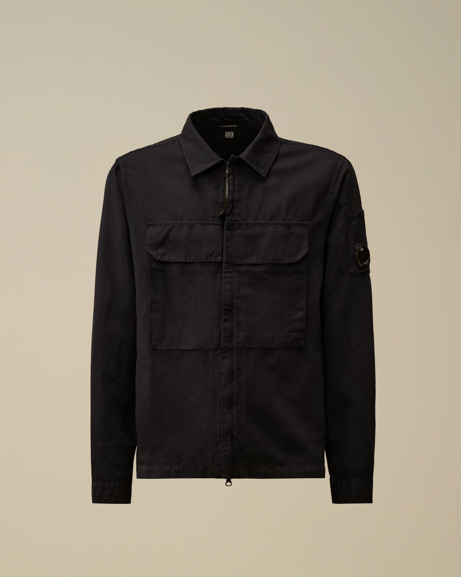 【CPC-LSF】T.H様 Blue Cotton/Linen Zipped Lens Overshirt | CPC USCA Online Store