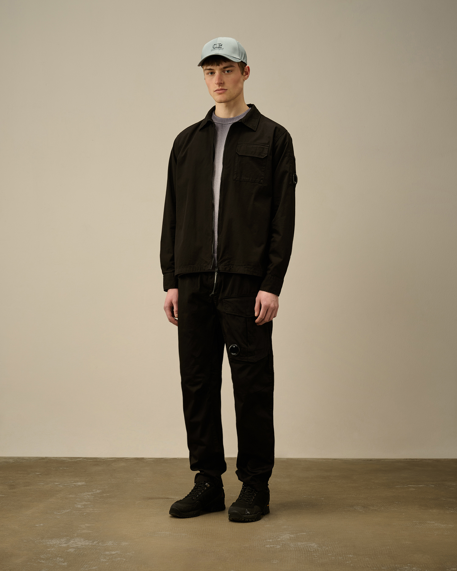 Black Organic Gabardine Full Zip Overshirt | CPC JP Online Store