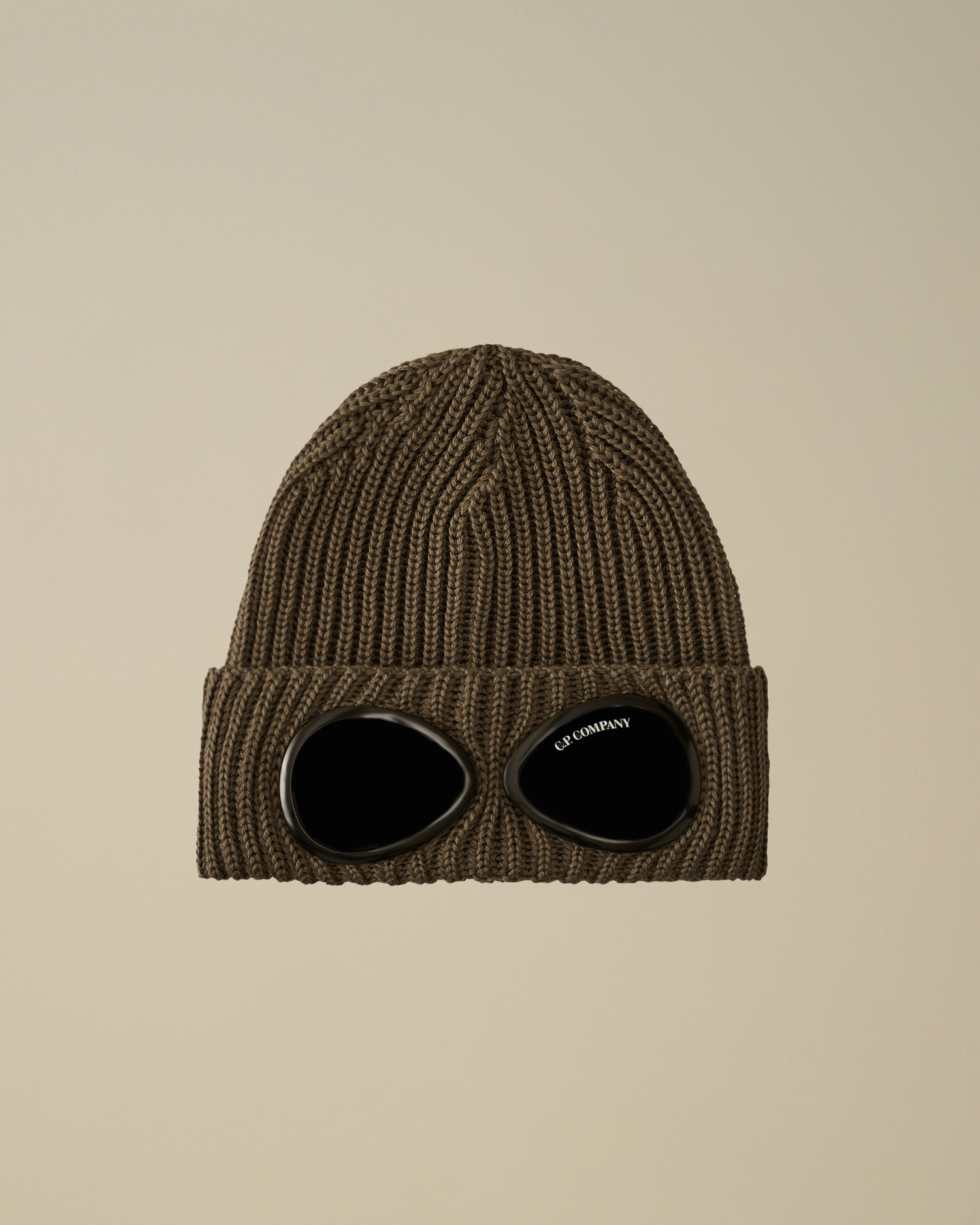 帽子 C.P company GOGGLE BEANIE Beige Extrafine Merino Wool Goggle Beanie | CPC USCA Online Store