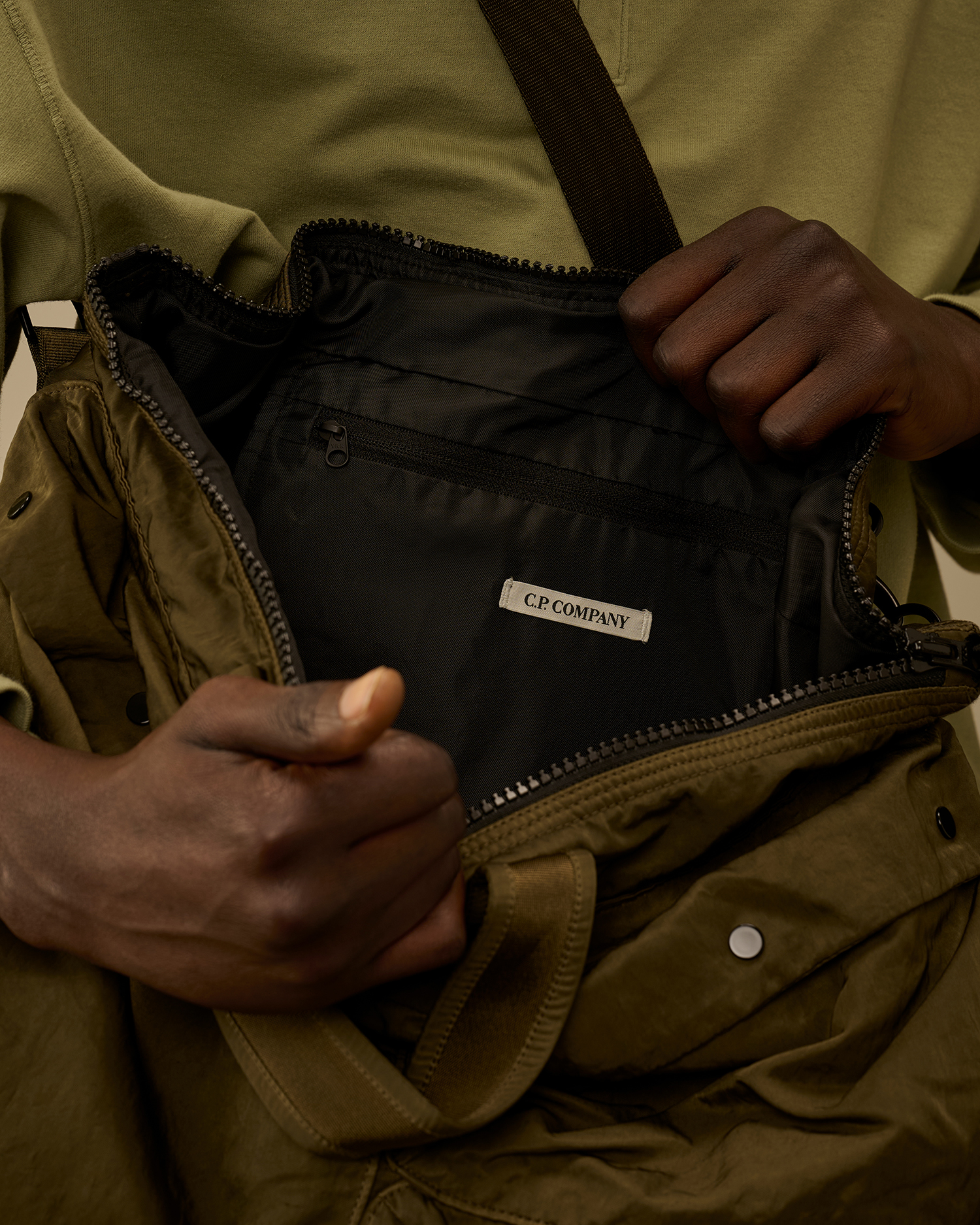 Green Nylon B Tote Bag | CPC ROW Online Store