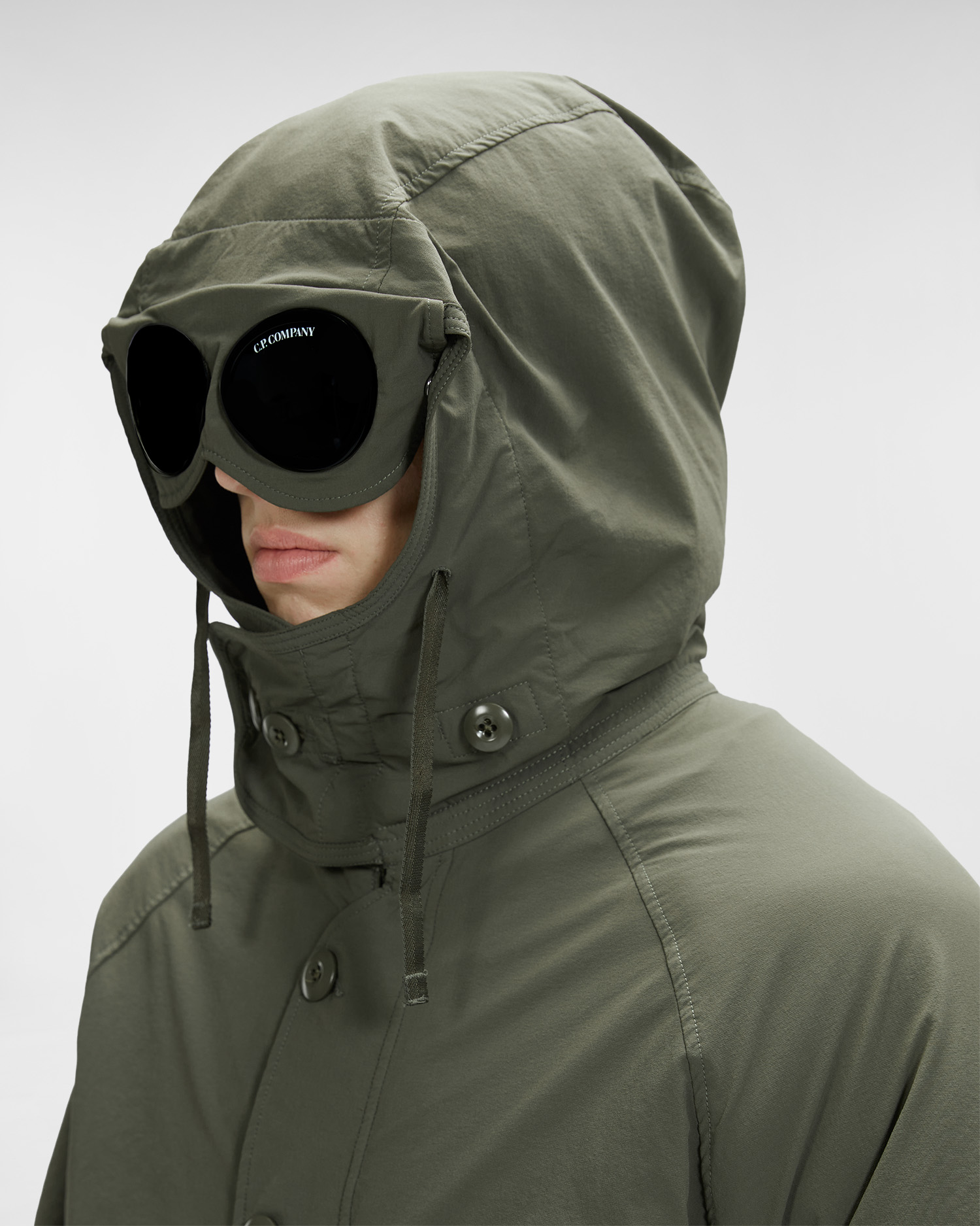 hood with goggles jacket
