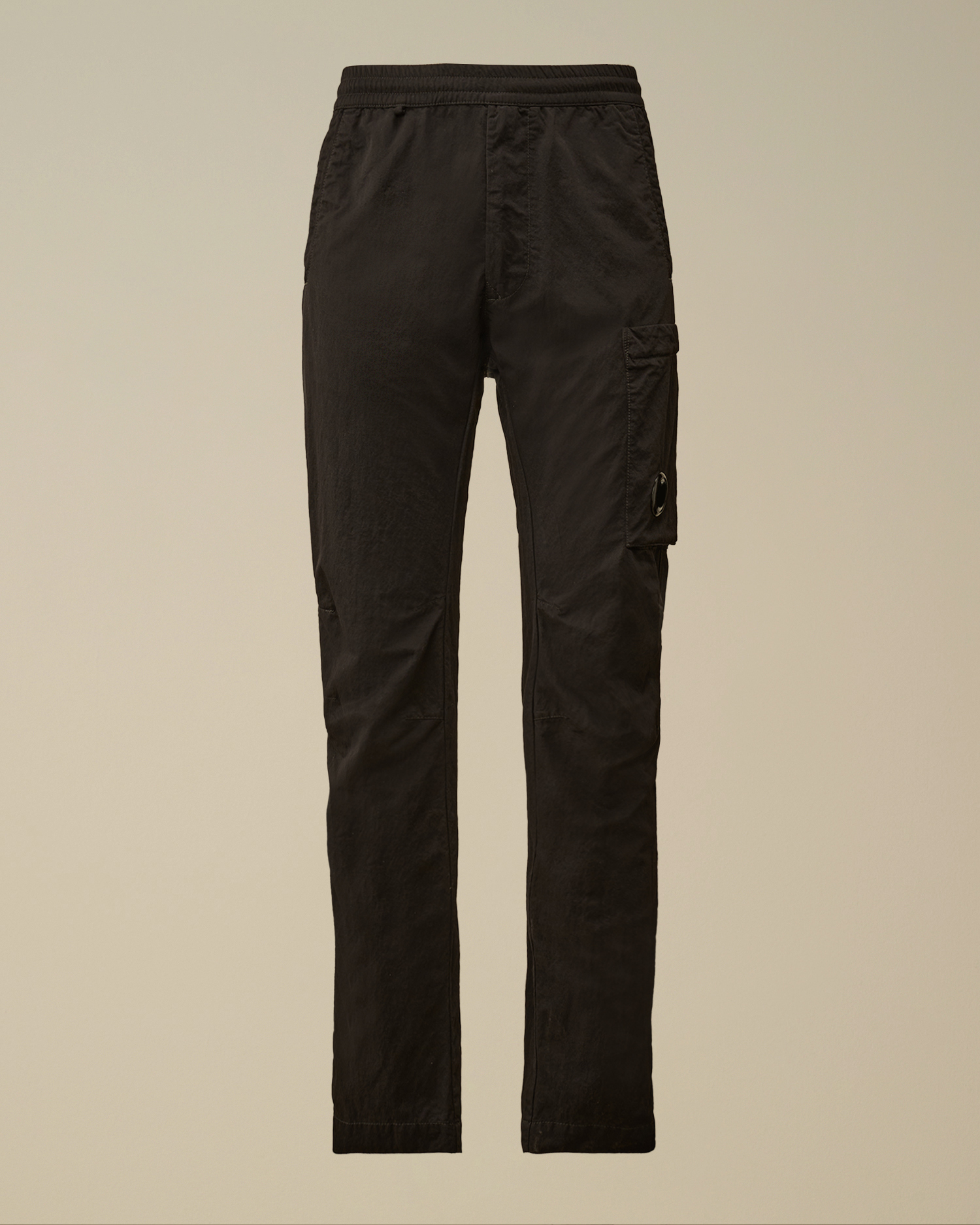 Black Diagonal Flatt Nylon Regular Cargo Pants | CPC JP Online Store