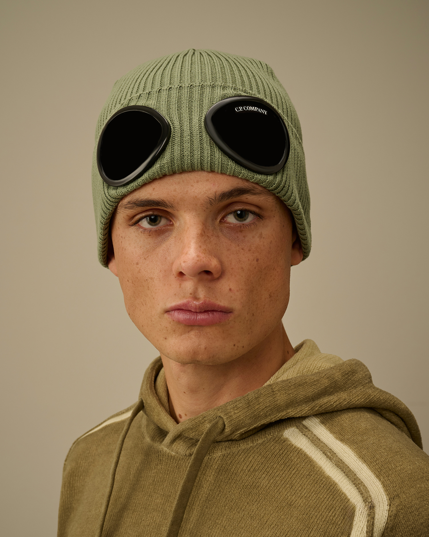 Green Cotton Goggle Beanie | CPC USCA Online Store