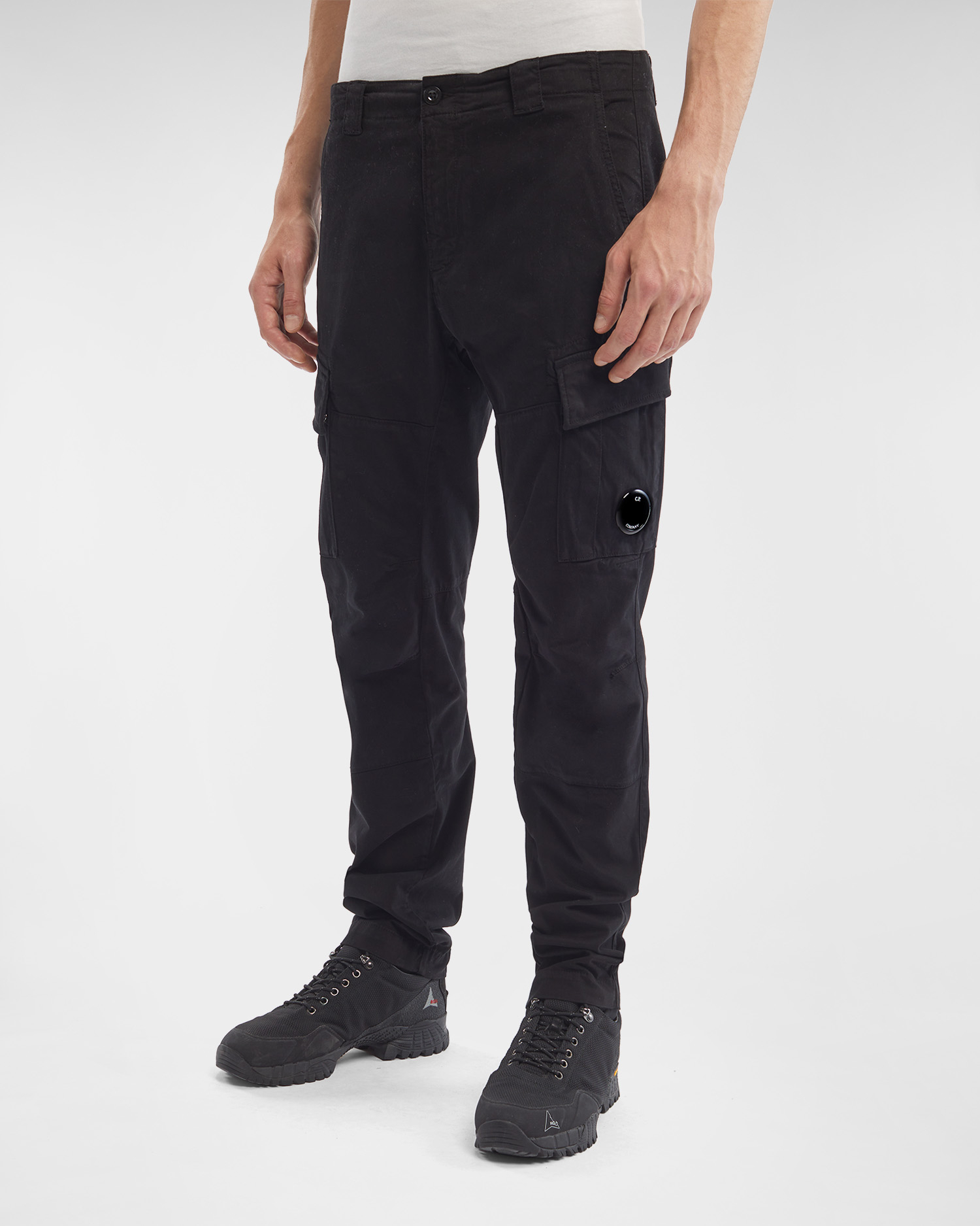 Stretch Sateen Cargo Pants Ergonomic Fit