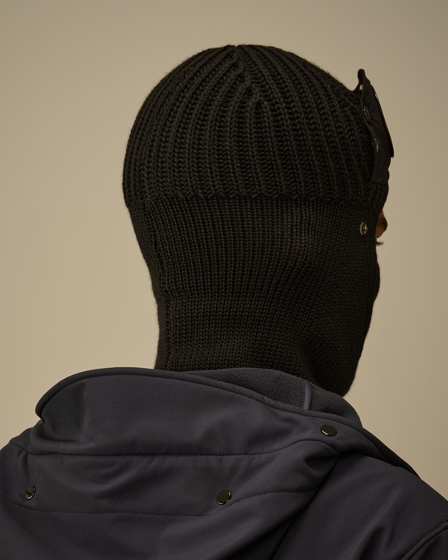 Black Extrafine Merino Wool Goggle Balaclava | CPC USCA Online Store