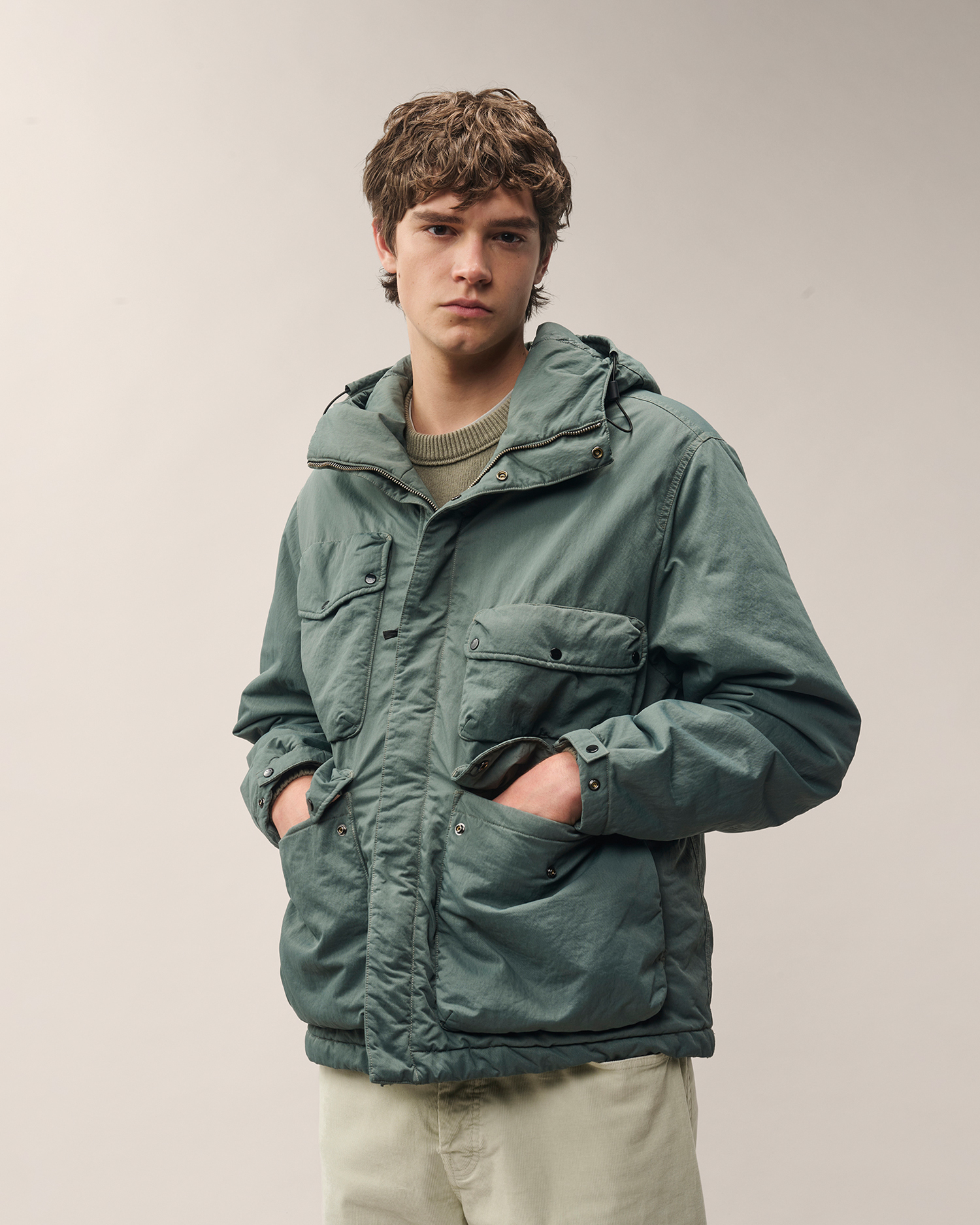 Grey T-Flatt Padded Goggle Jacket | CPC USCA Online Store
