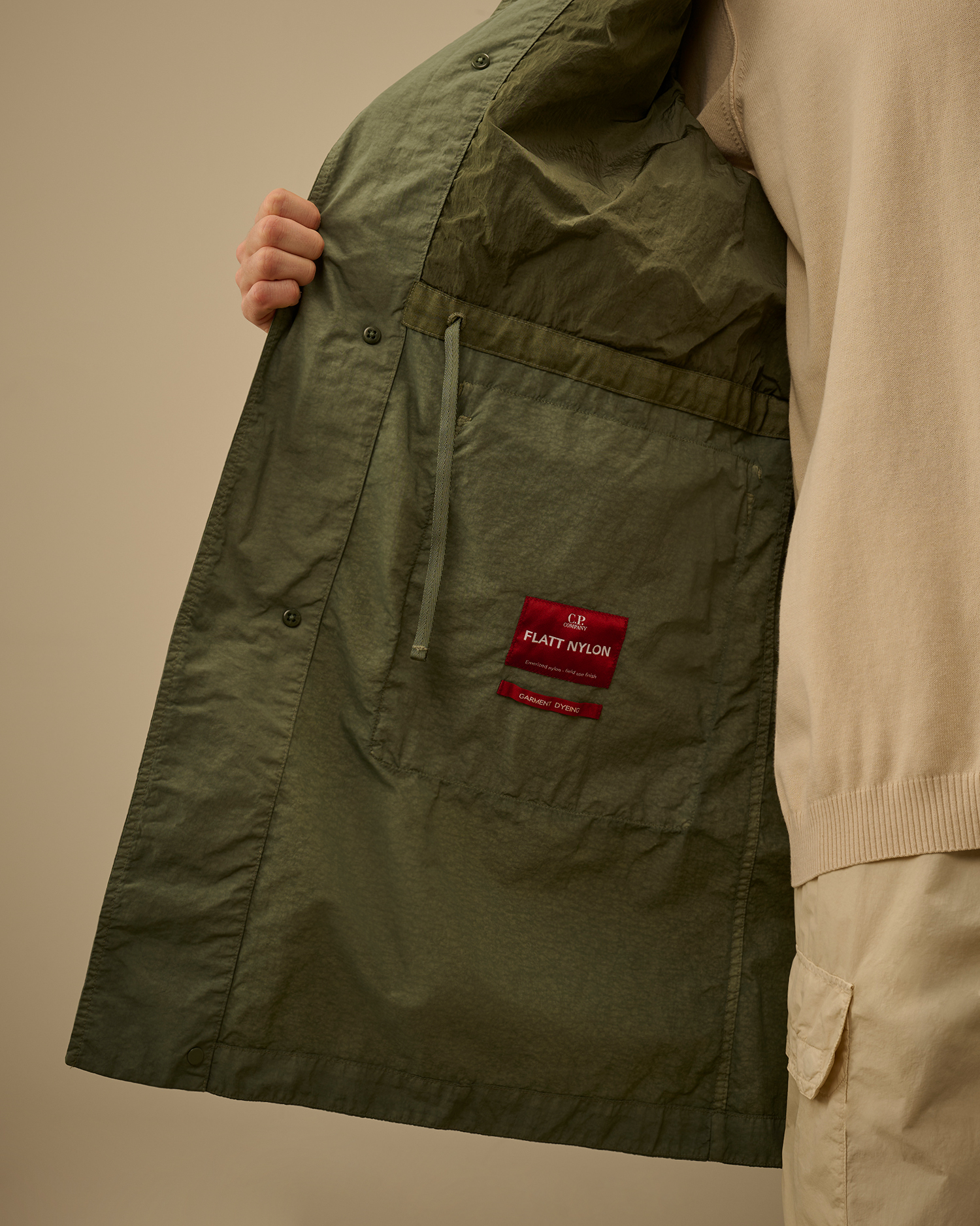 Green Flatt Nylon Mixed Goggle Parka | CPC USCA Online Store