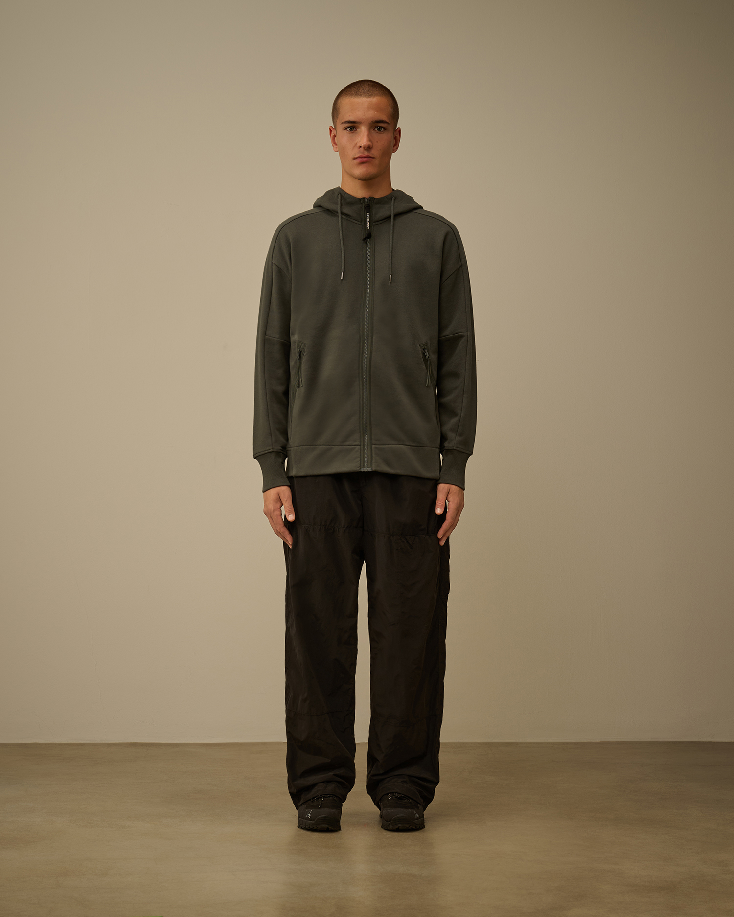 Black Flatt Nylon Boxy Cargo Pants | CPC JP Online Store