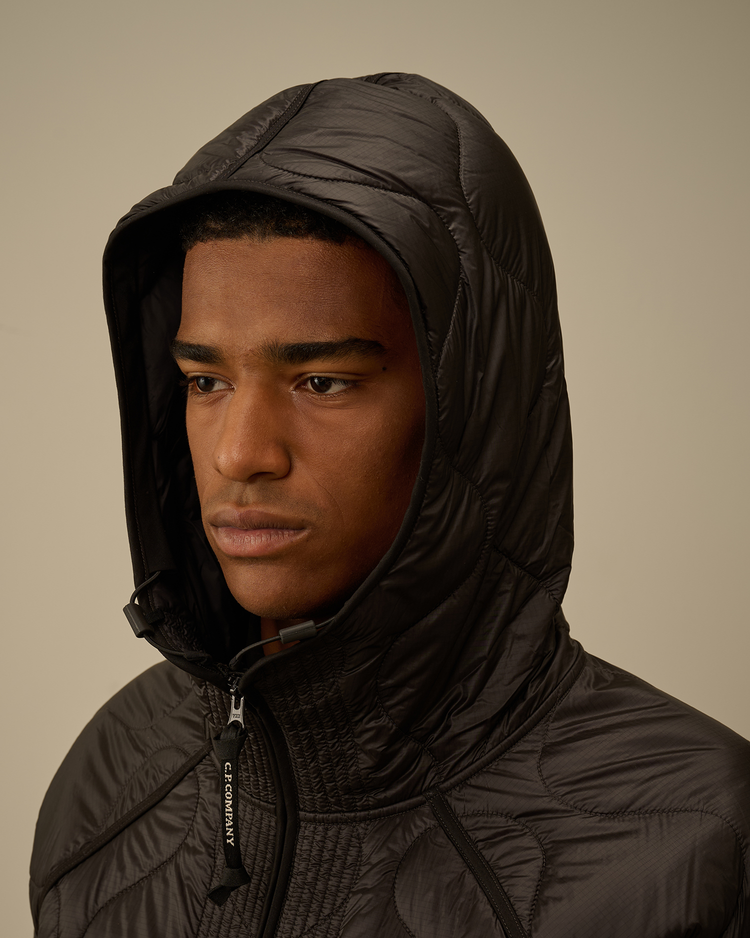Black Liner Hooded Padded Jacket | CPC USCA Online Store