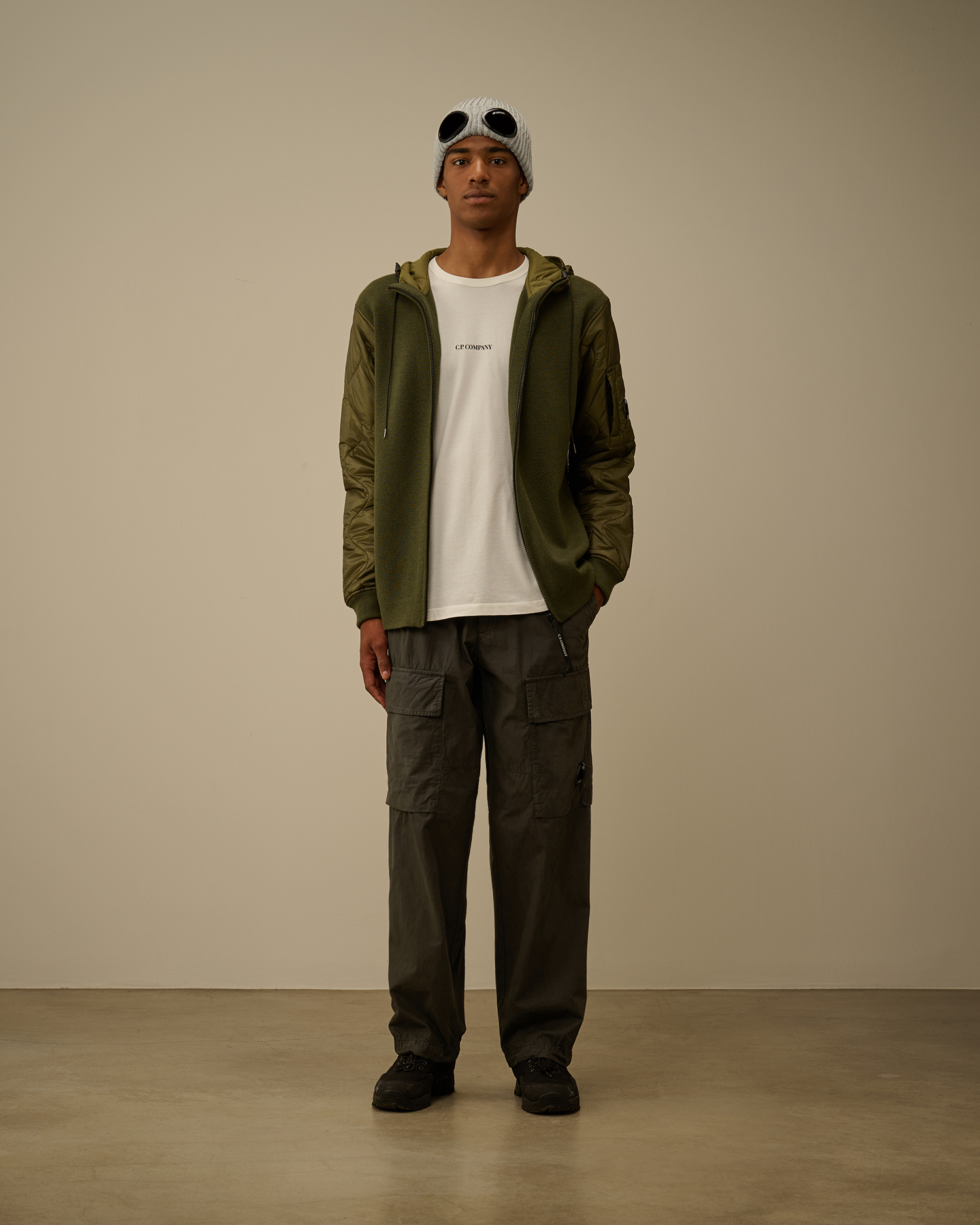 Grey Microreps Boxy Cargo Pants | CPC JP Online Store