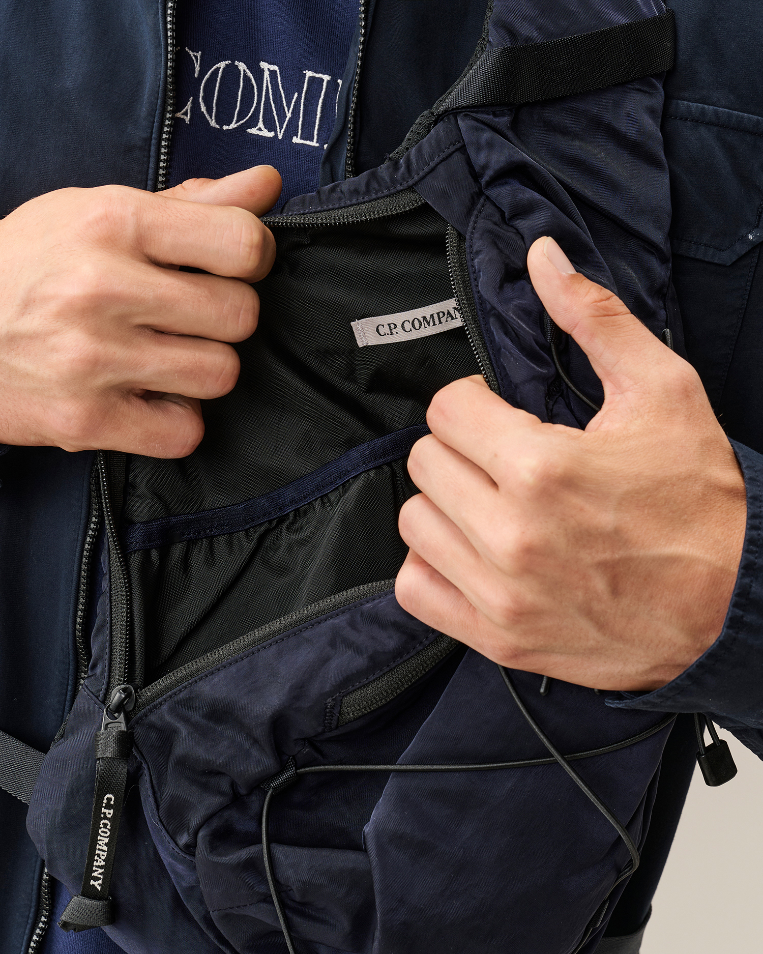Blue Nylon B Lens Crossbody Rucksack | CPC USCA Online Store