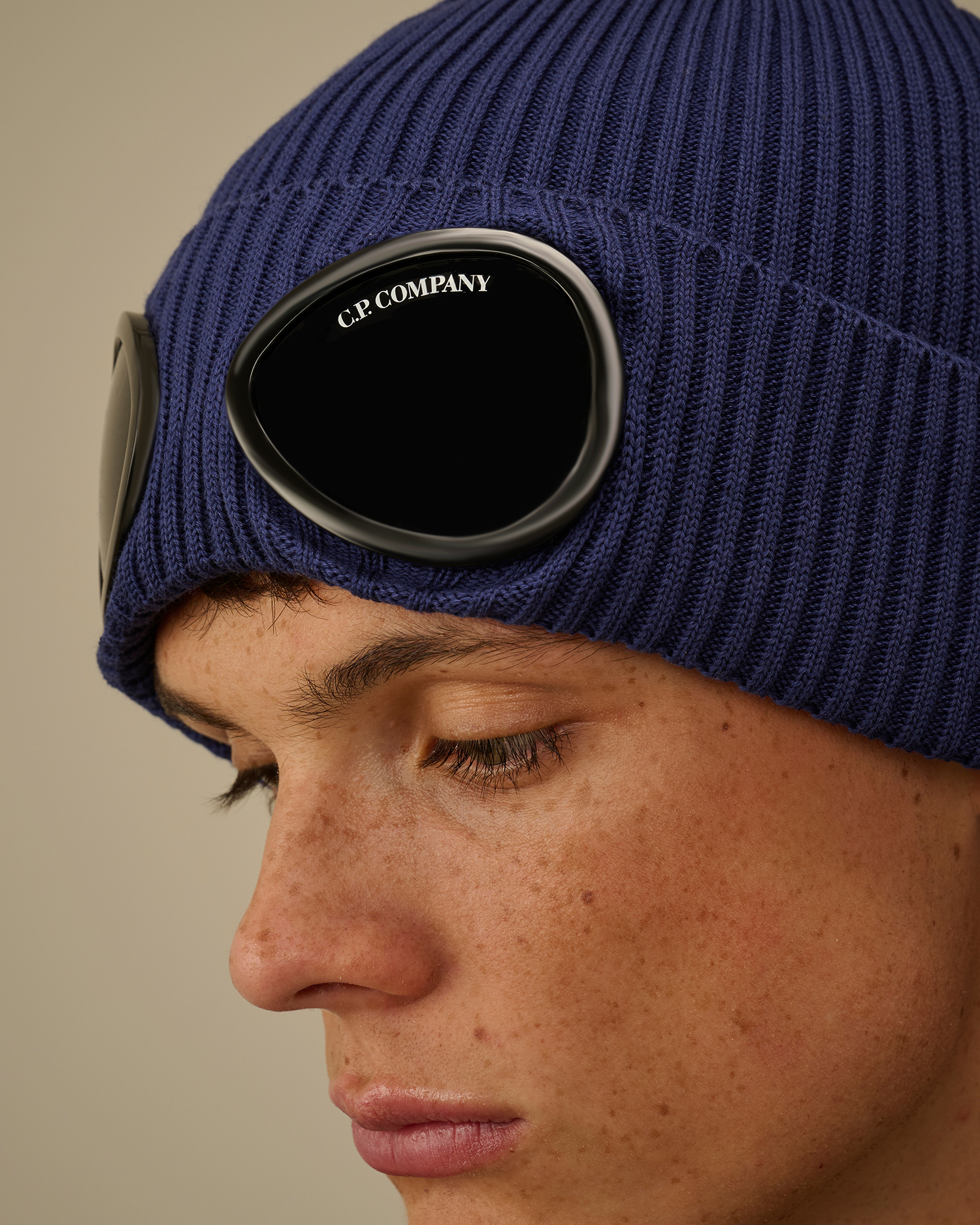 Blue Cotton Goggle Beanie | CPC USCA Online Store