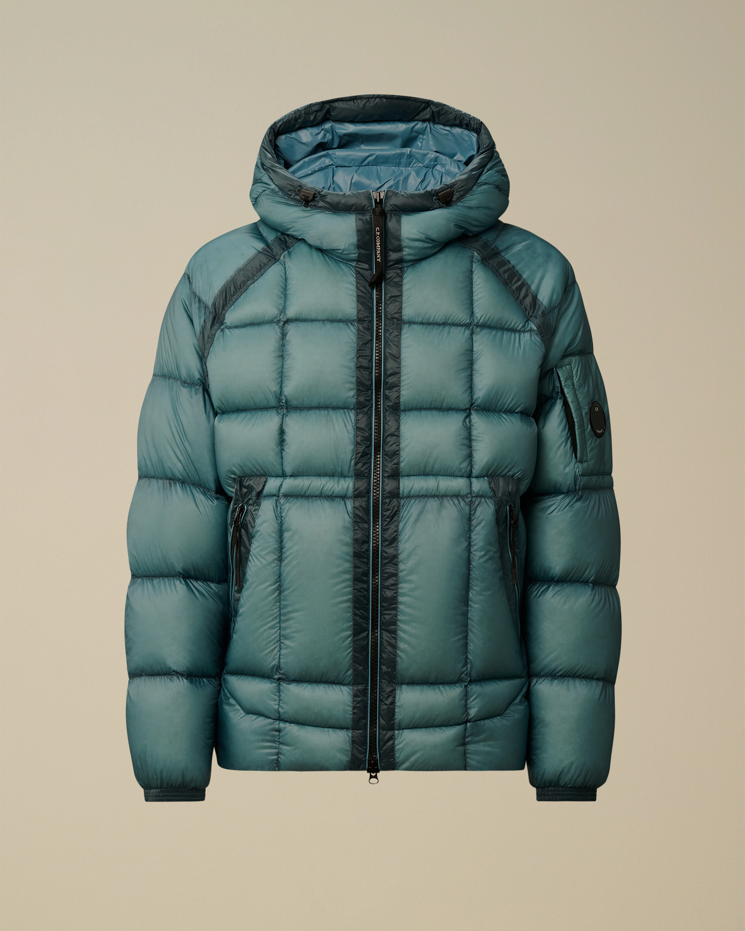 Light-blue D.D. Shell Hooded Down Puffer Jacket | CPC USCA Online