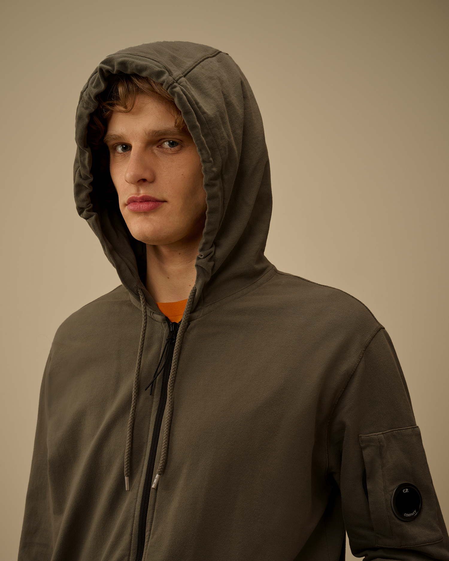 Grey Light Fleece Zip Hooded Lens Sweatshirt | CPC JP Online Store