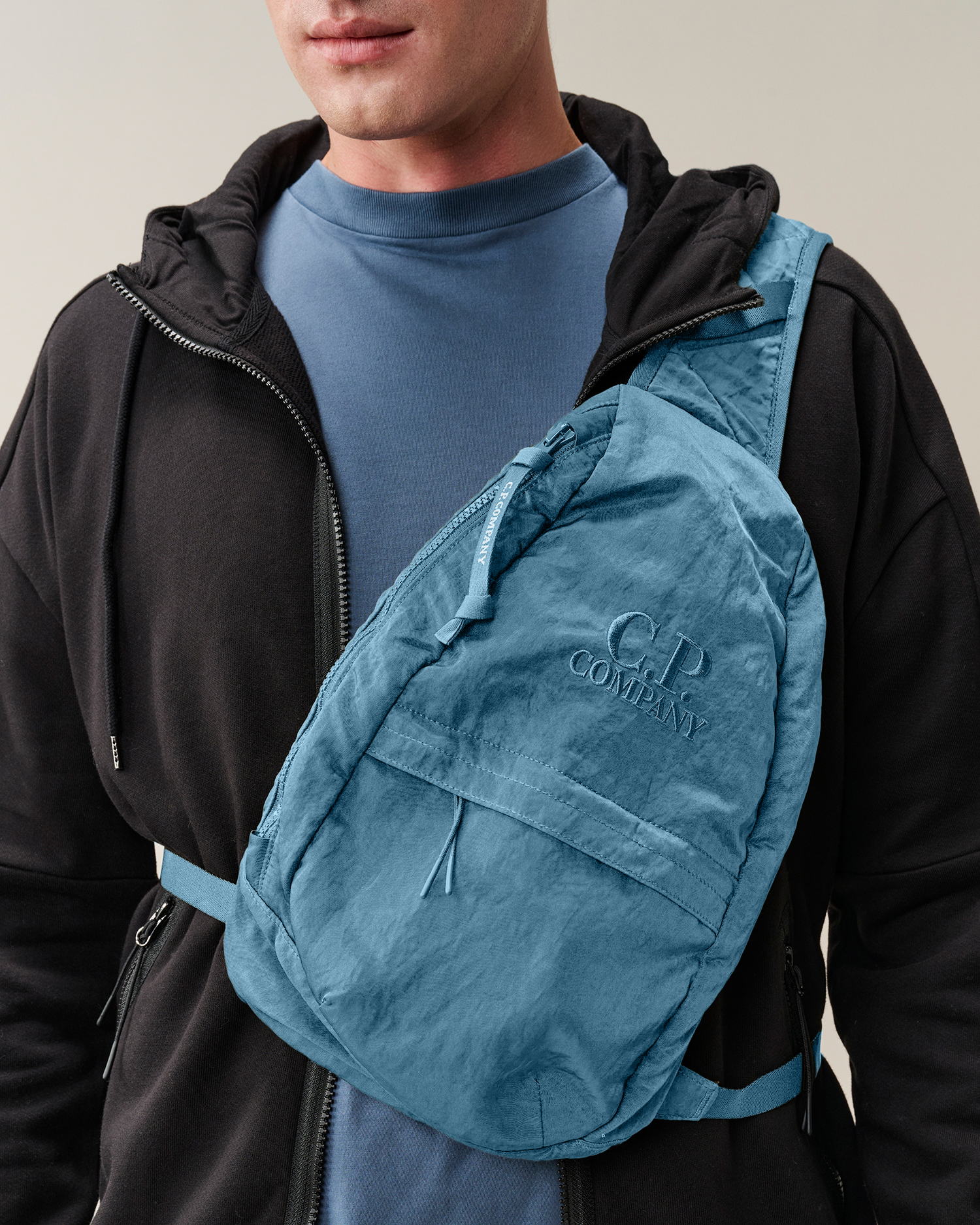 Blue Nylon B Lens Crossbody Bag | CPC JP Online Store